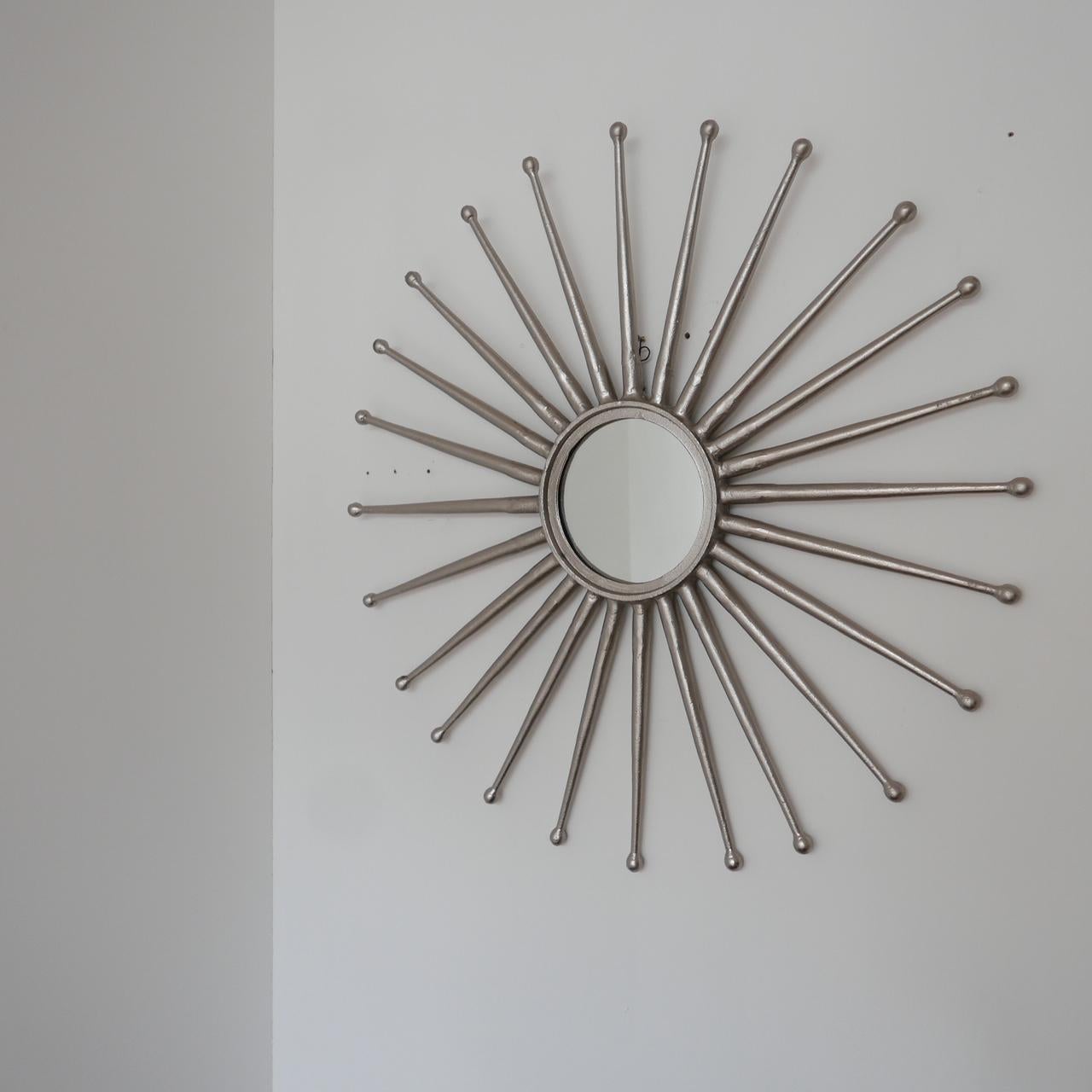 Metal Starburst 20th Century French Mirror For Sale 1