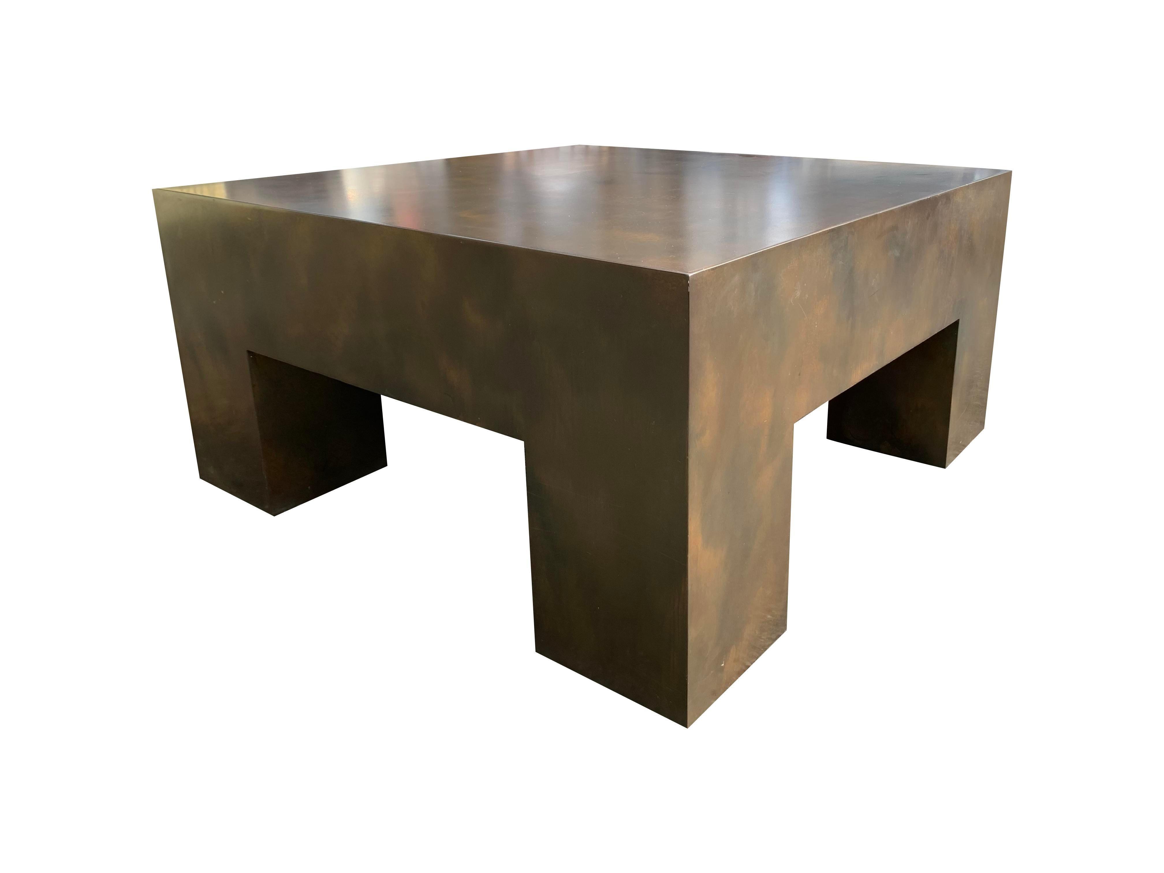 Metal Steel Form Coffee Table in Modern Industrial Style 5