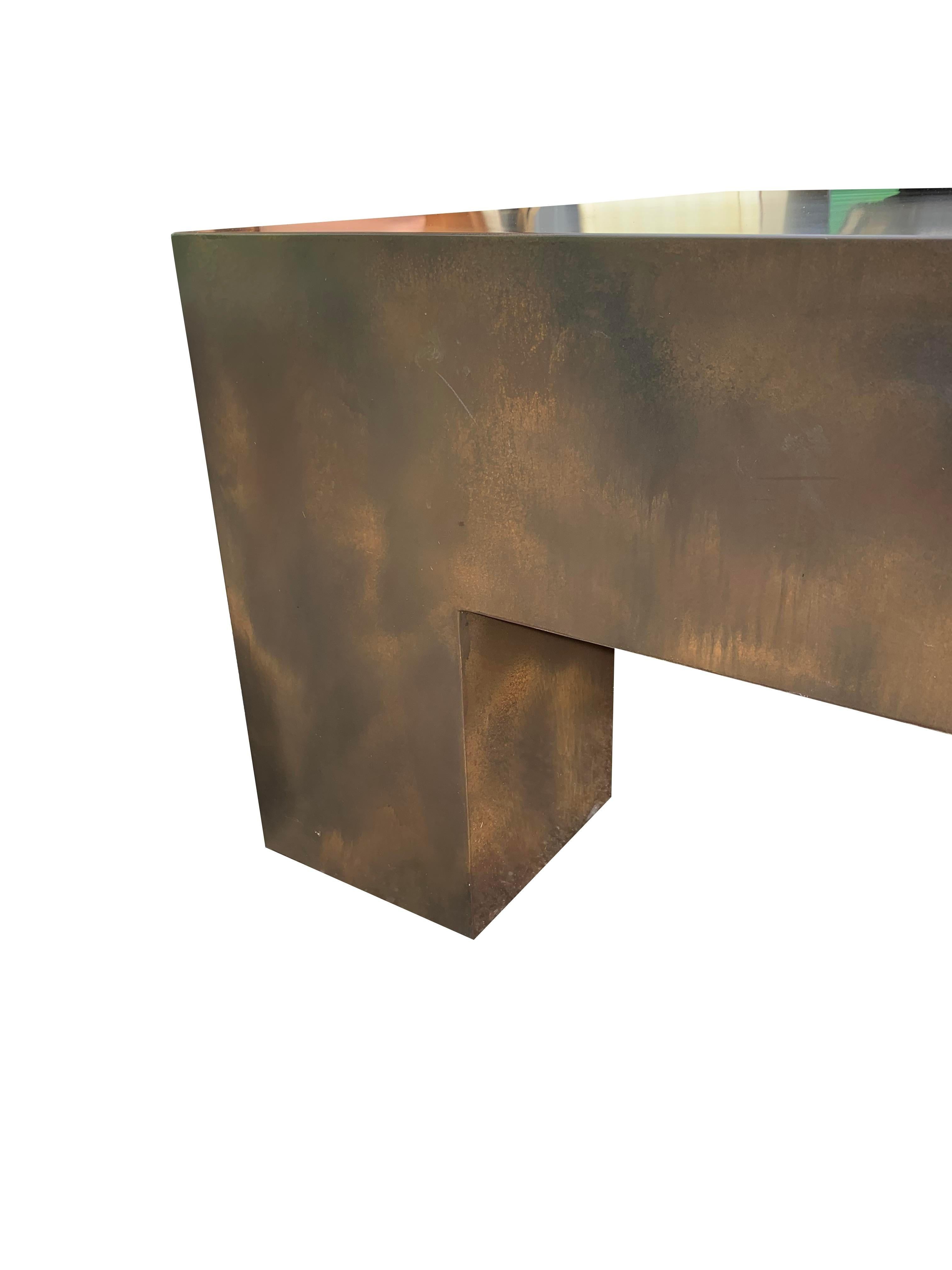 Metal Steel Form Coffee Table in Modern Industrial Style 1