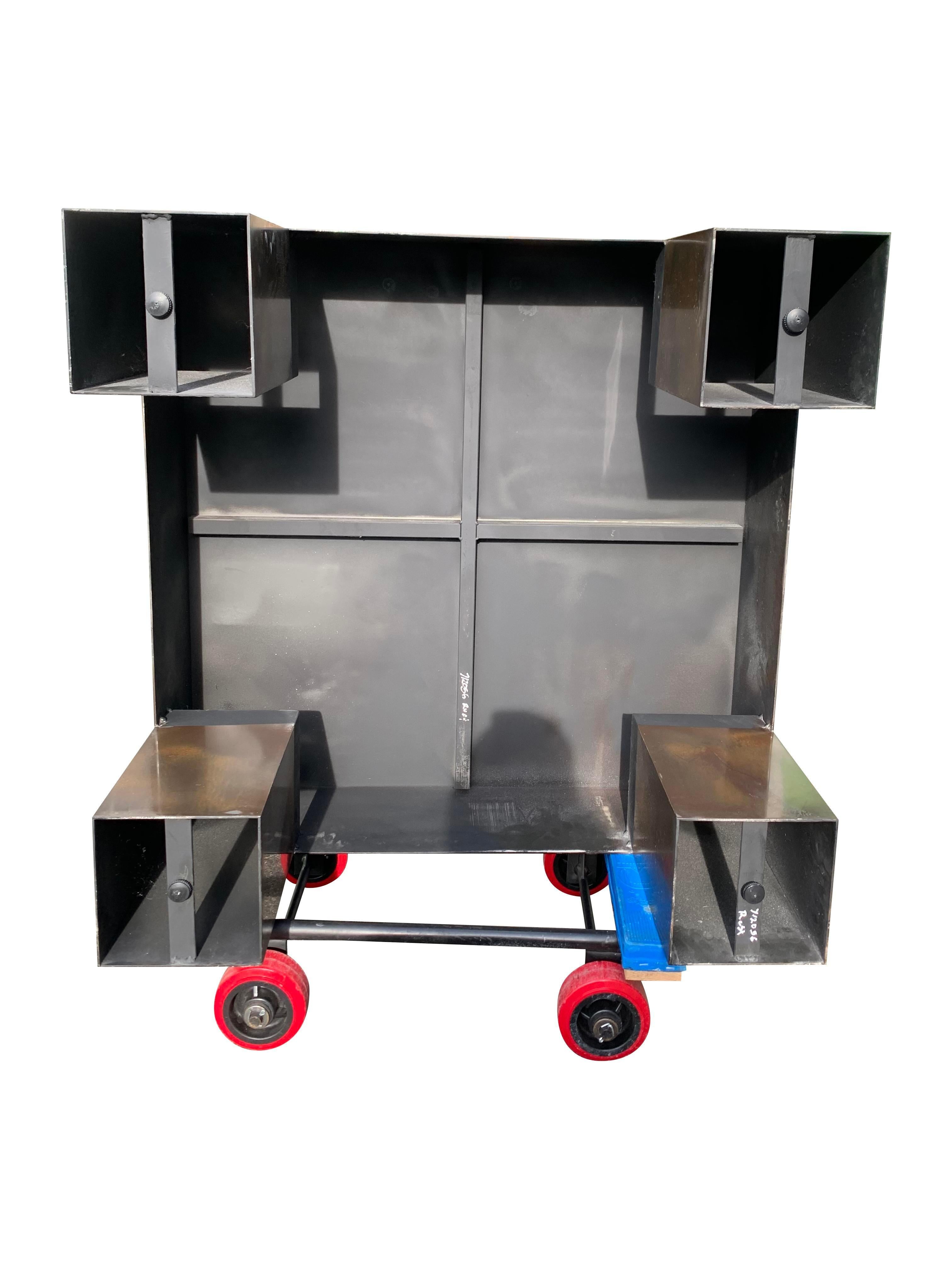 Metal Steel Form Coffee Table in Modern Industrial Style 3