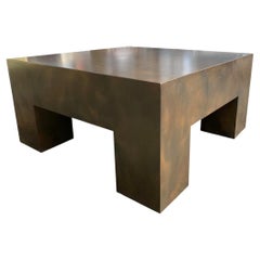 Metal Steel Form Coffee Table in Modern Industrial Style