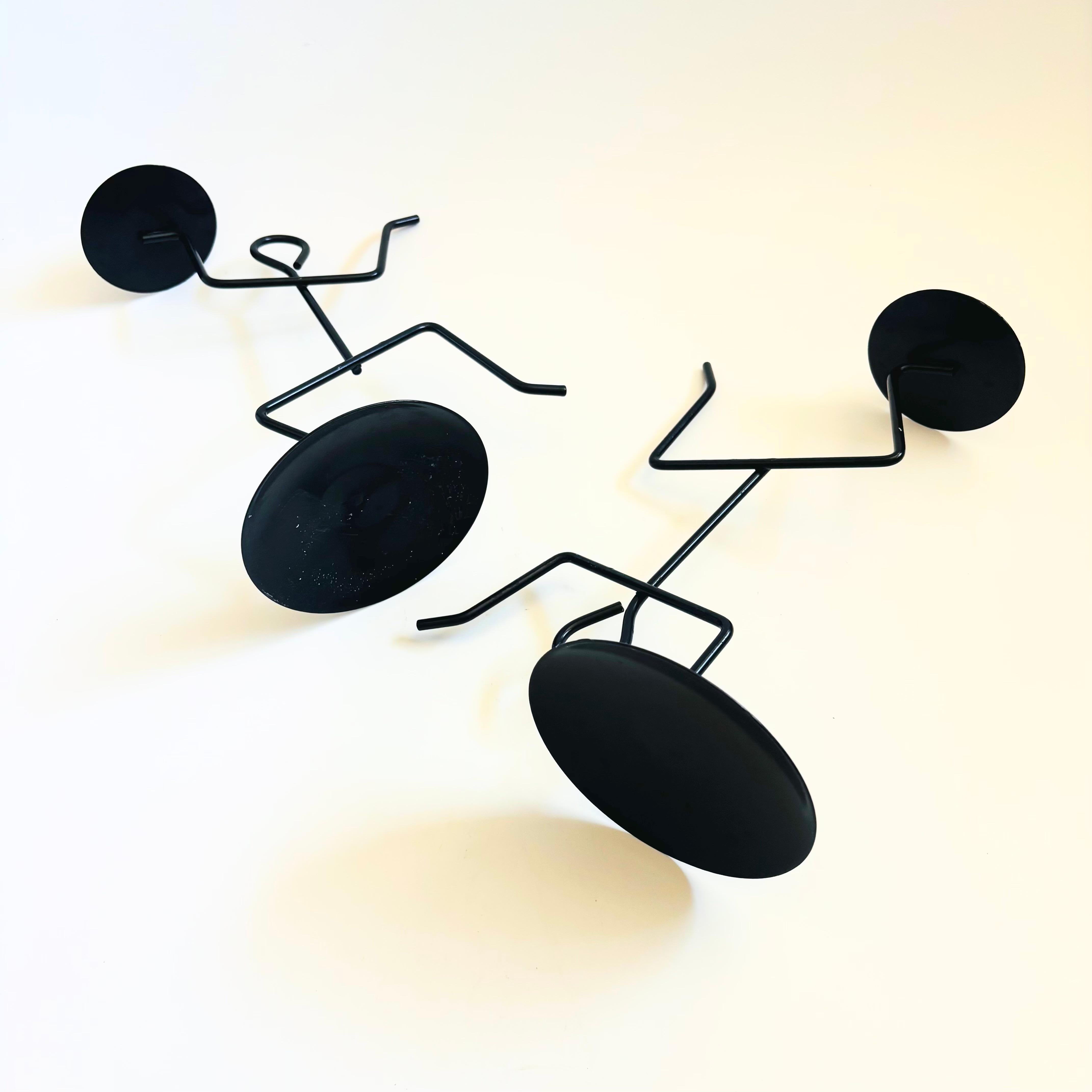 Metal Stick Person Candle Holders - Set of 2 For Sale 3