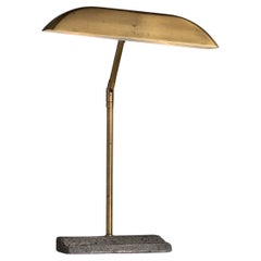 Metal & Stone Desk Lamp, Germany circa 1970