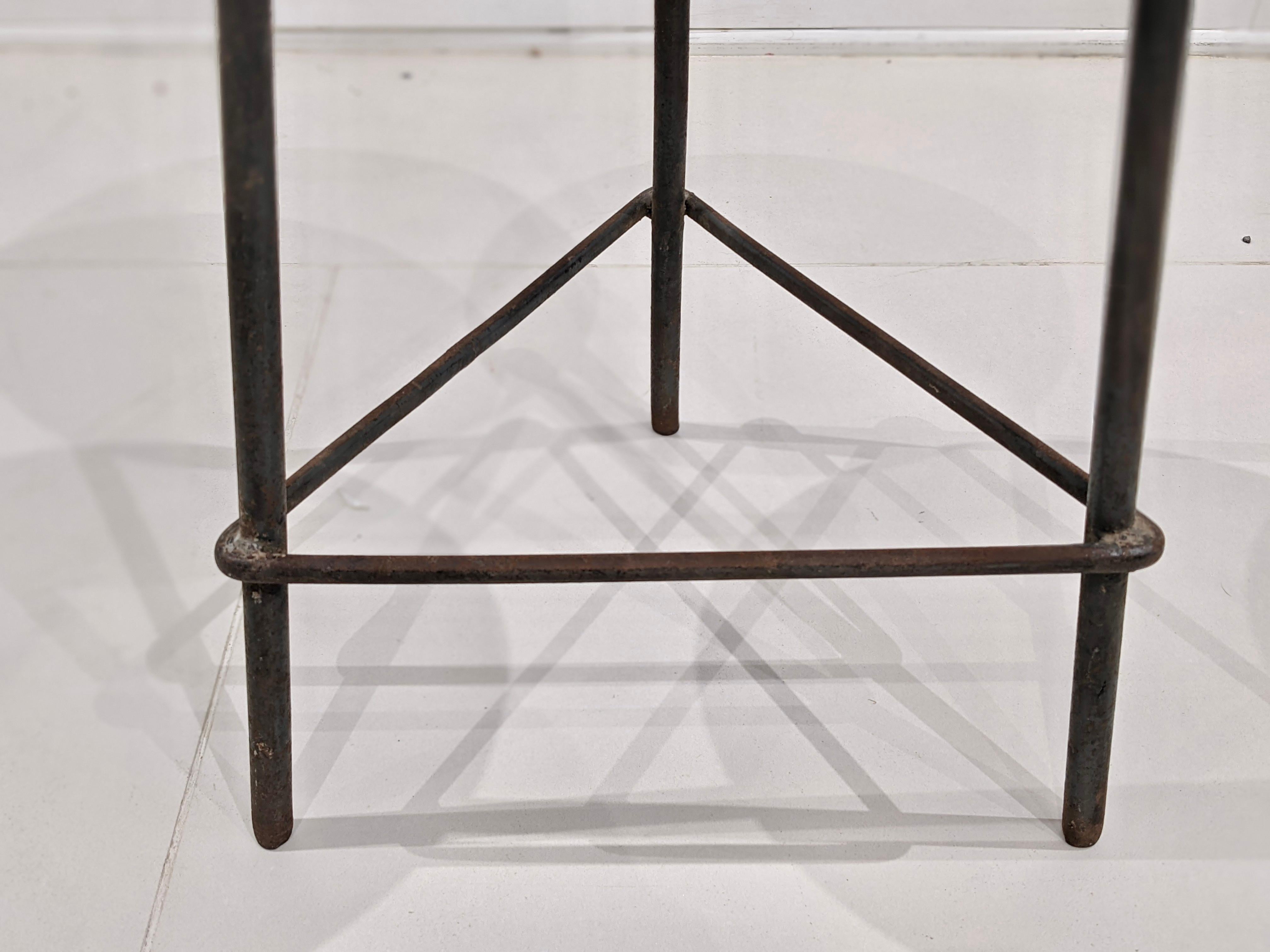 Mid-20th Century Metal Stool by Pierre Jeanneret