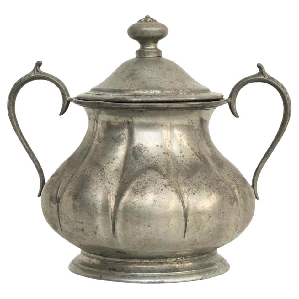 Azucarero de metal, circa 1930