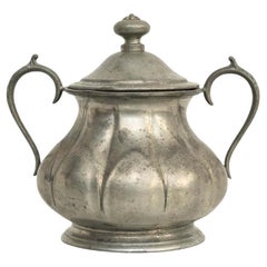 Antique Metal Sugar Bowl, circa 1930