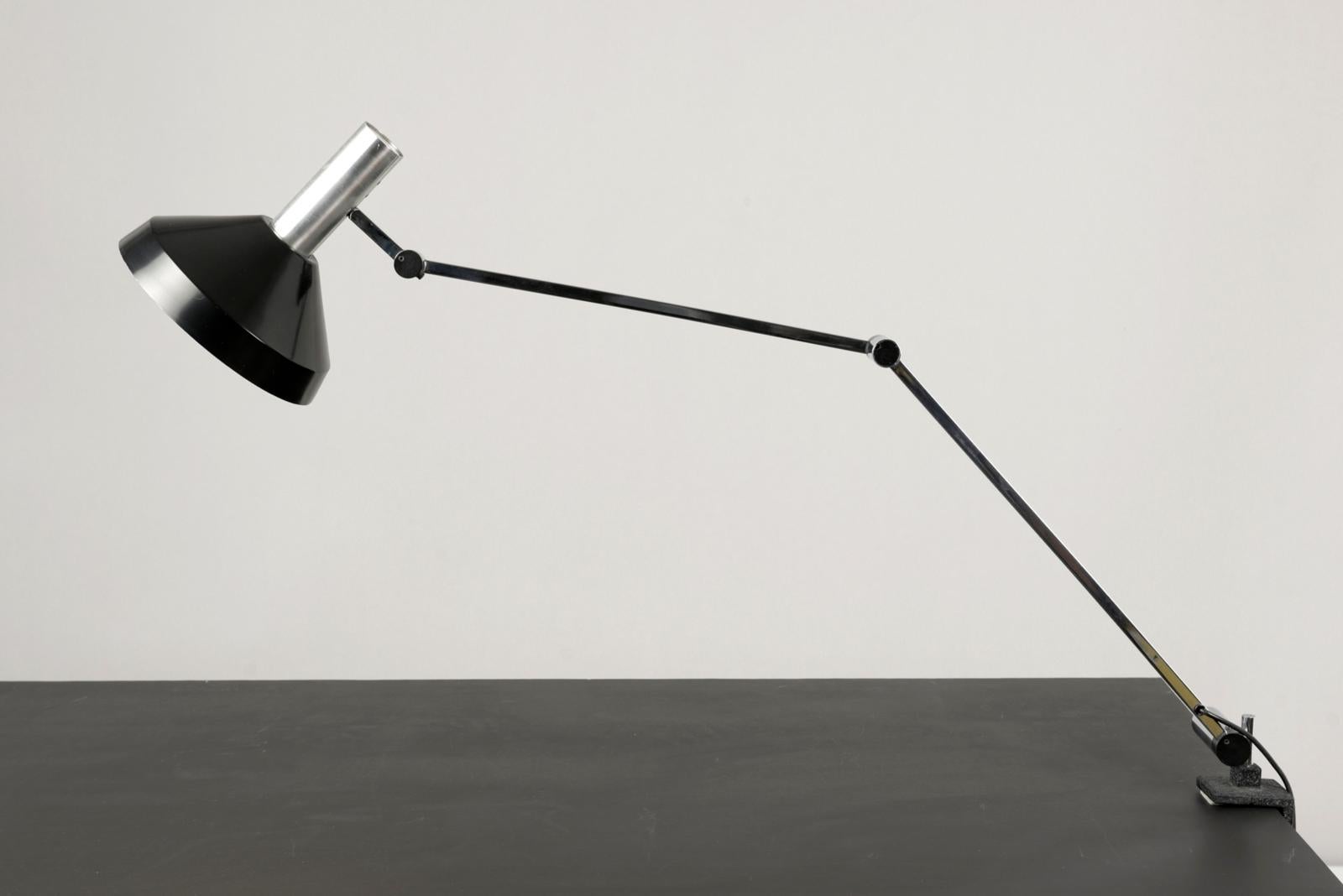 Swiss Metal Table Lamp by Baltensweiler, Switzerland - 1960 For Sale