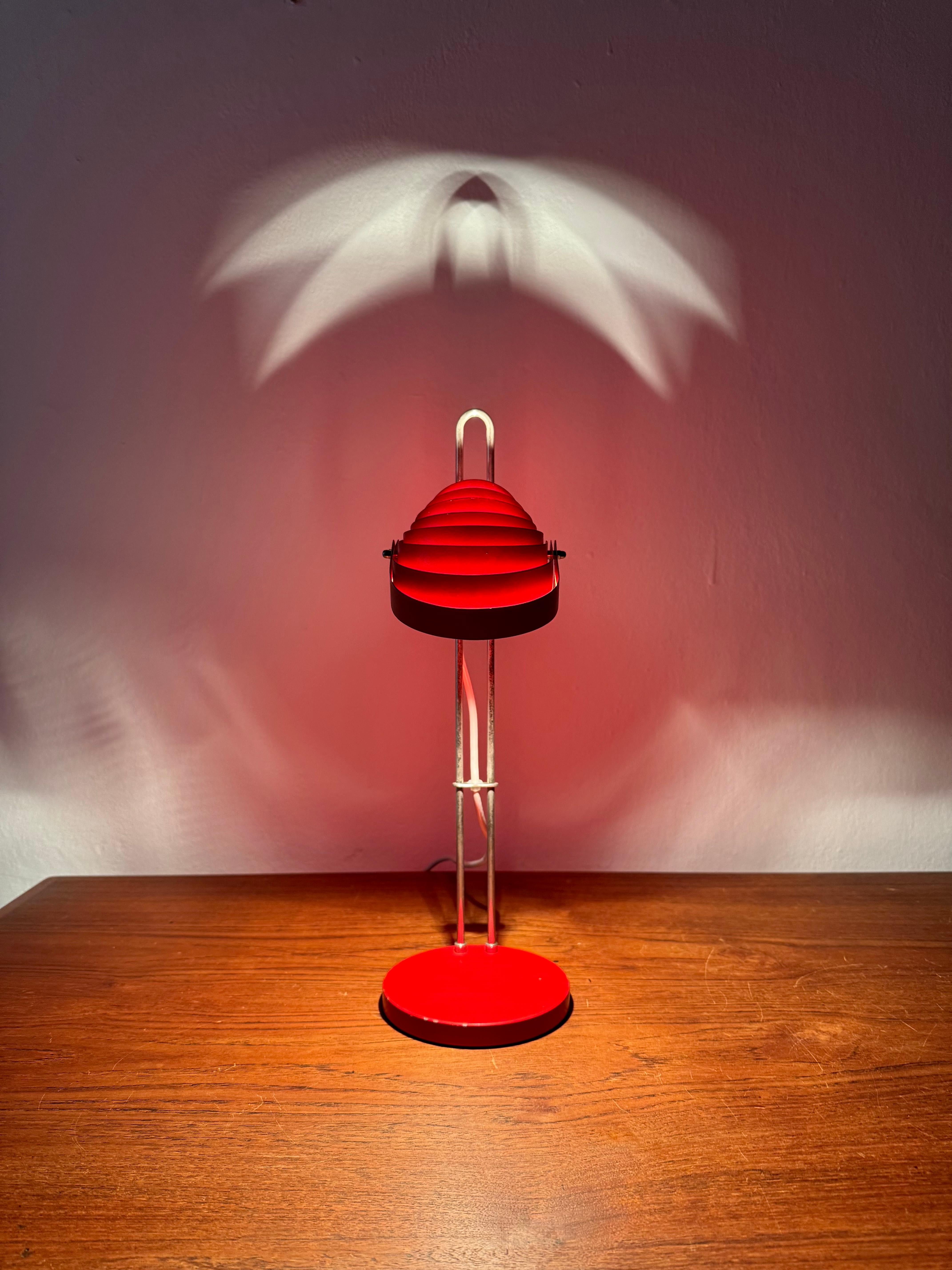 Lámpara de mesa de metal by E.R. Nele para Temde Metal en venta