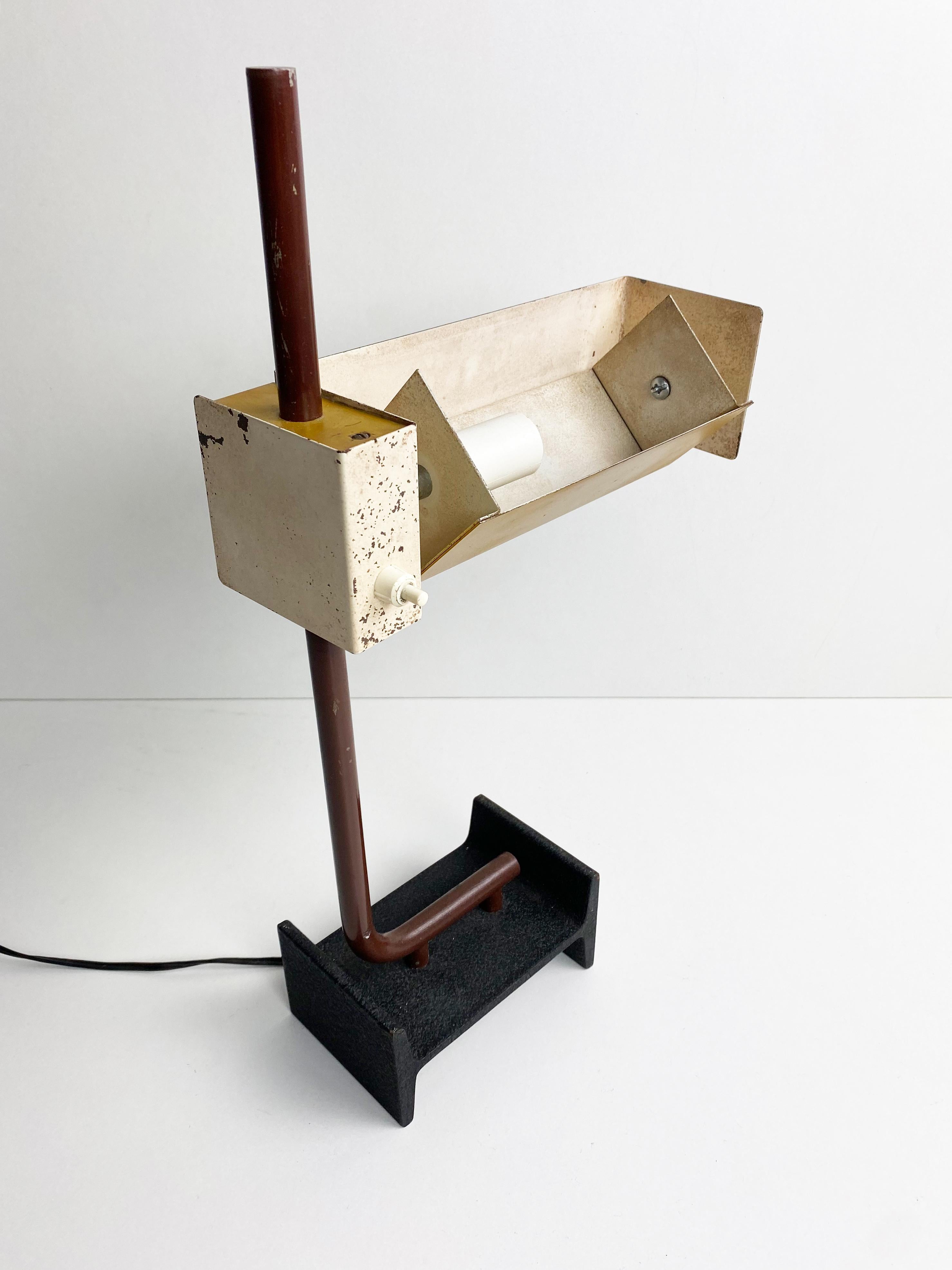 Metal Table Lamp by Goffredo Reggiani for Reggiani, Italy, c.1960 In Fair Condition In Surbiton, GB
