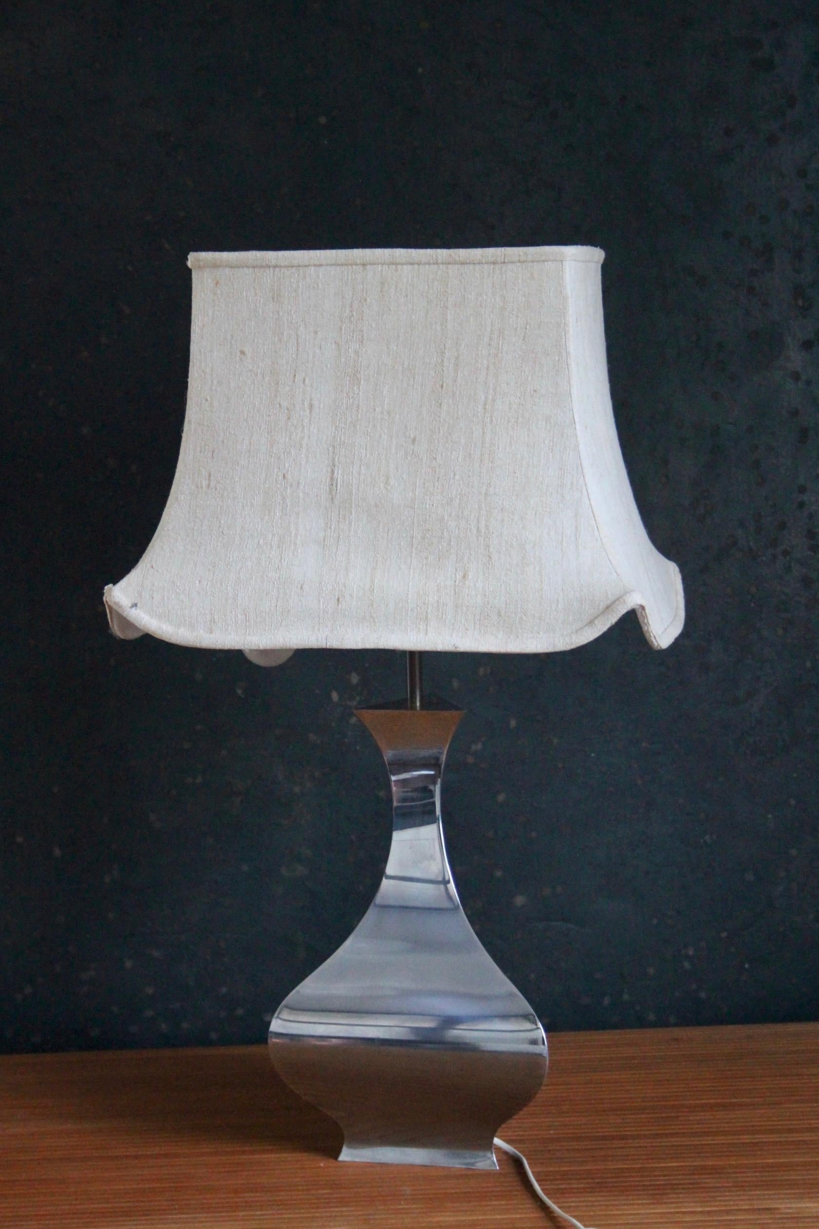 Maria Pergay style metal table lamp