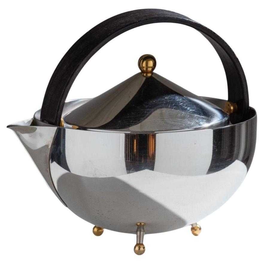 Metal teapot by Bodum, designed by Carsten Jørgensen, 1980s For Sale