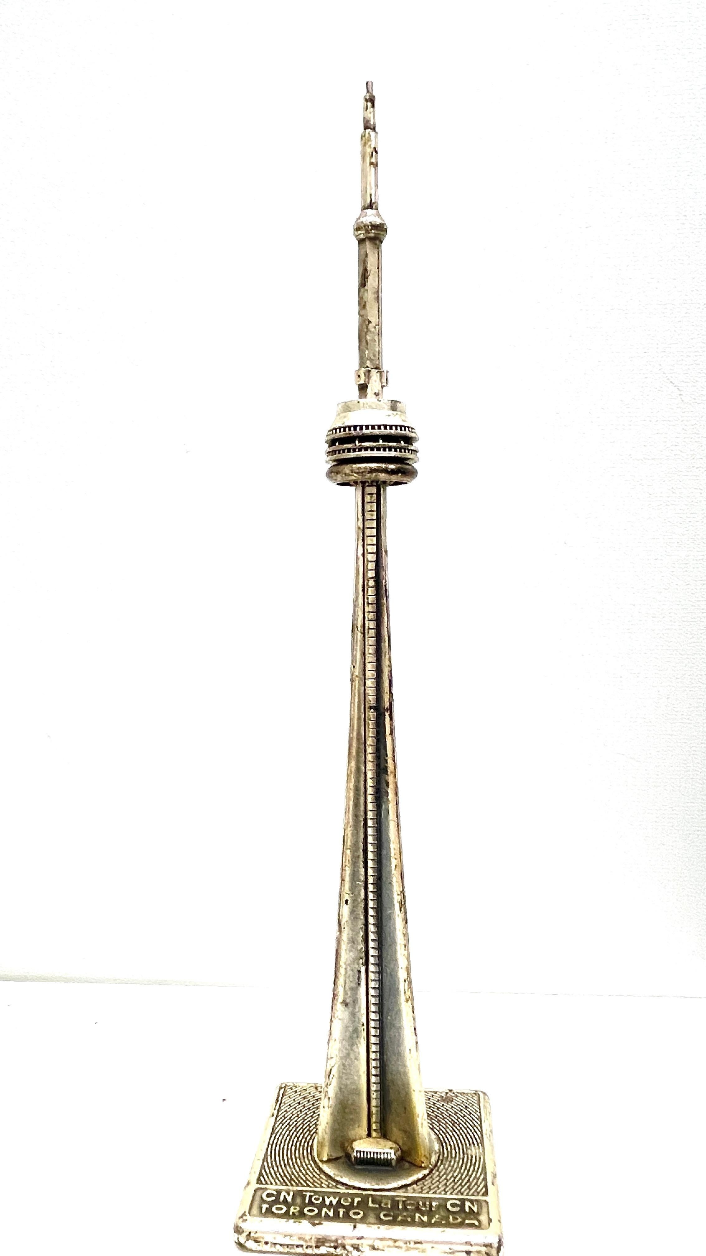Mid-Century Modern Metal Toronto Tower Scale Design Models, Vintage Canada For Sale