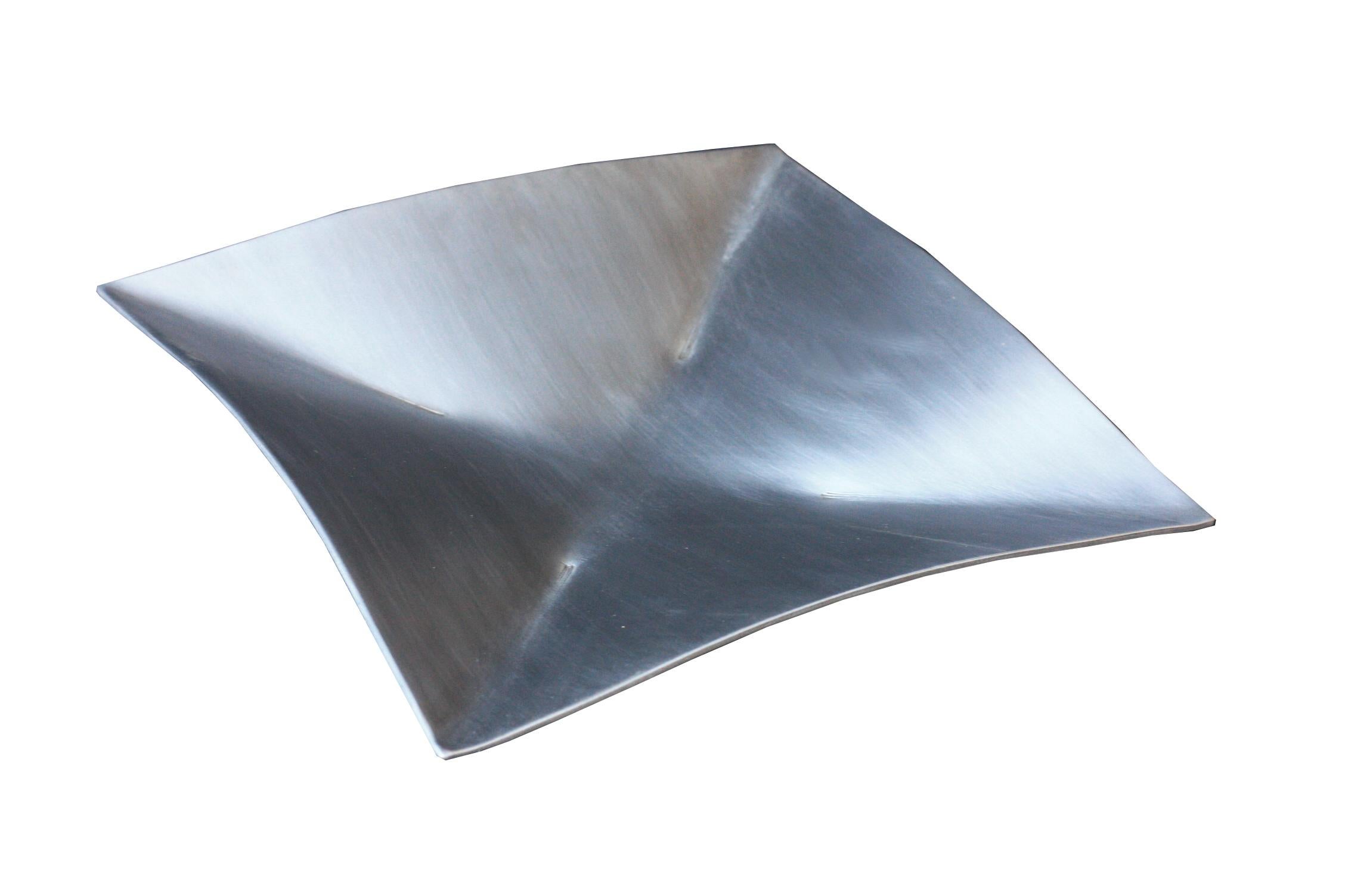 Canadian Metal Tray in Raw Black Steel, Origami Style, Contemporary Design by MTHARU For Sale