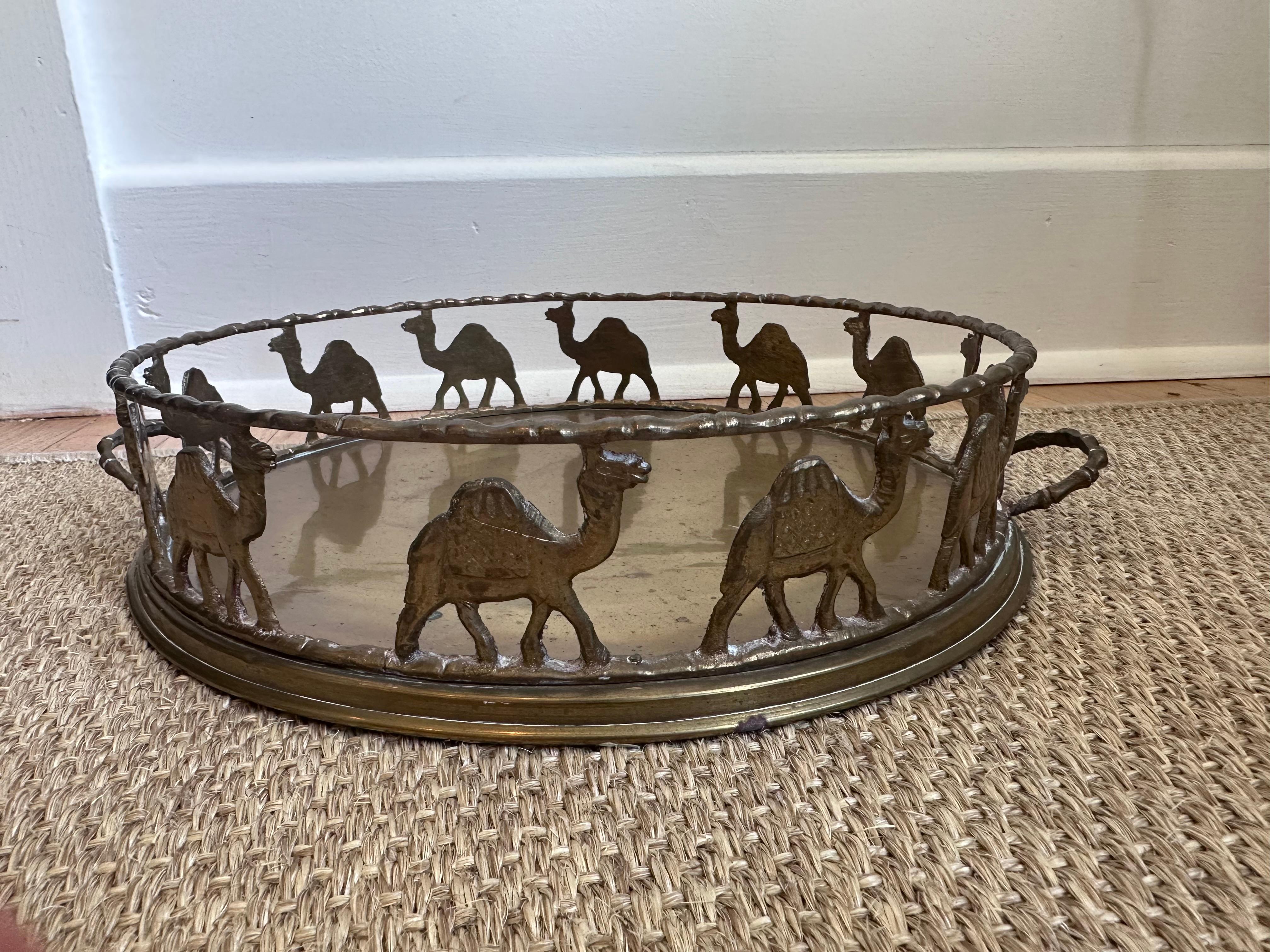 Metal Tray with Individual Camel Cutouts For Sale 1