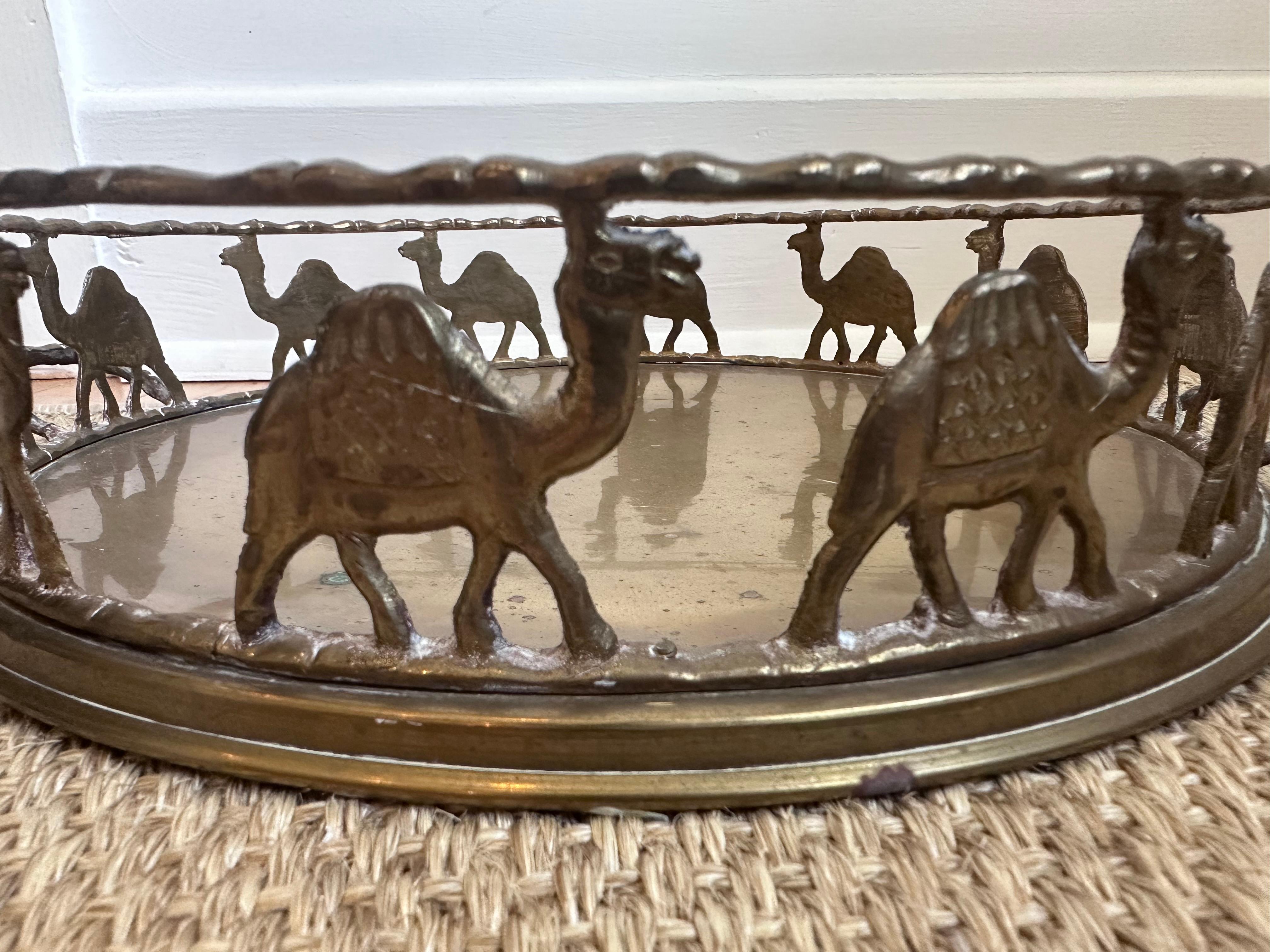 Metal Tray with Individual Camel Cutouts For Sale 2
