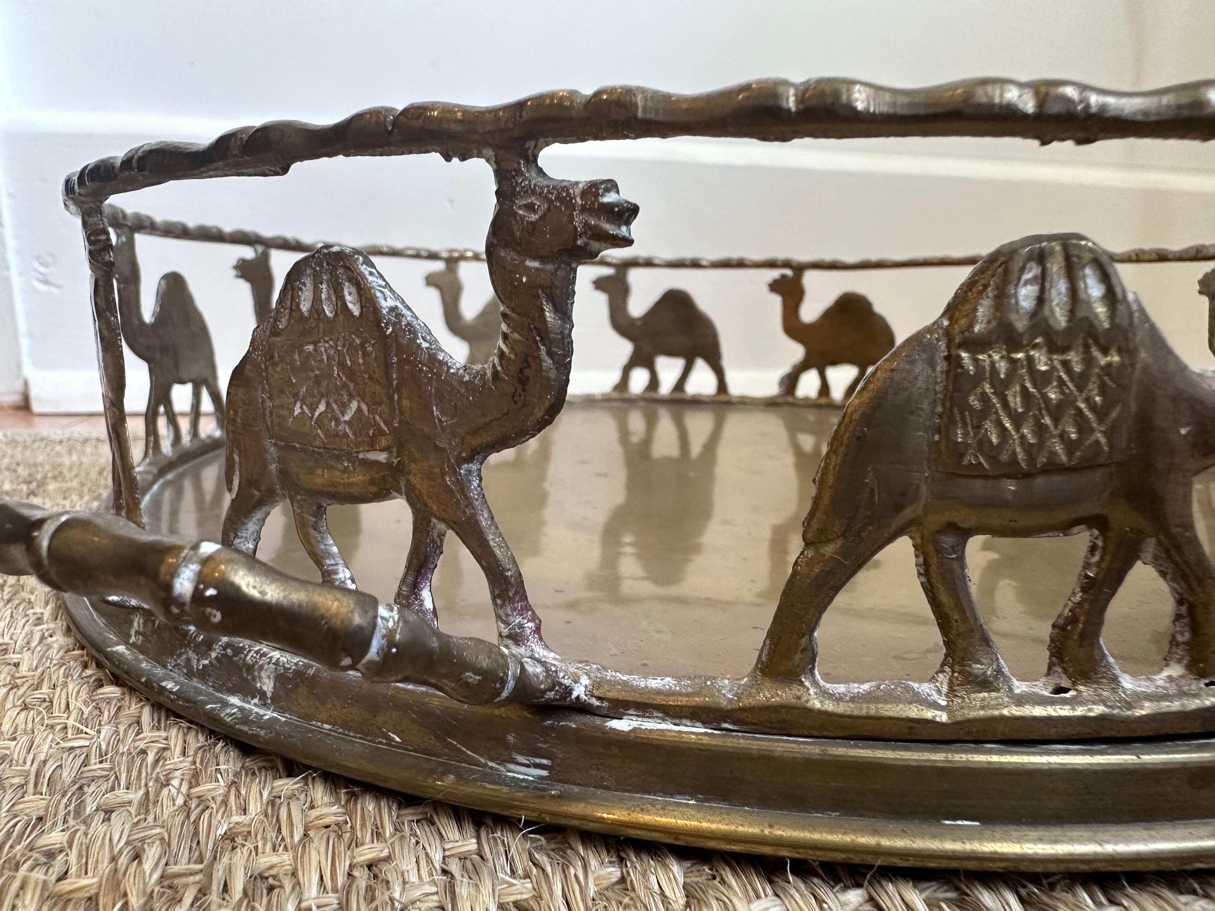 Metal Tray with Individual Camel Cutouts For Sale 3