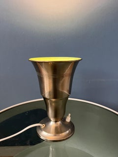 Metal Trumpet Uplighter 'Cup' Table Lamp in Silver Colour, 1970s