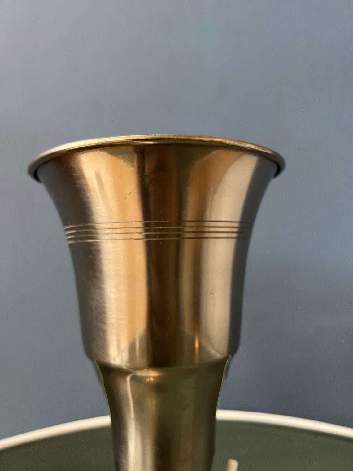 Metal Trumpet Uplighter 'Cup' Table Lamp in Silver Colour, 1970s For Sale 5