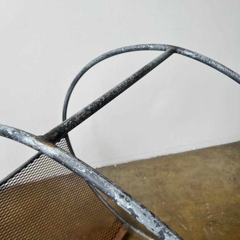 Metal Tubing and Mesh Circular Log Holder For Sale at 1stDibs