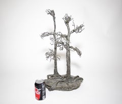 Metal Twisted Tree on a Geode Base