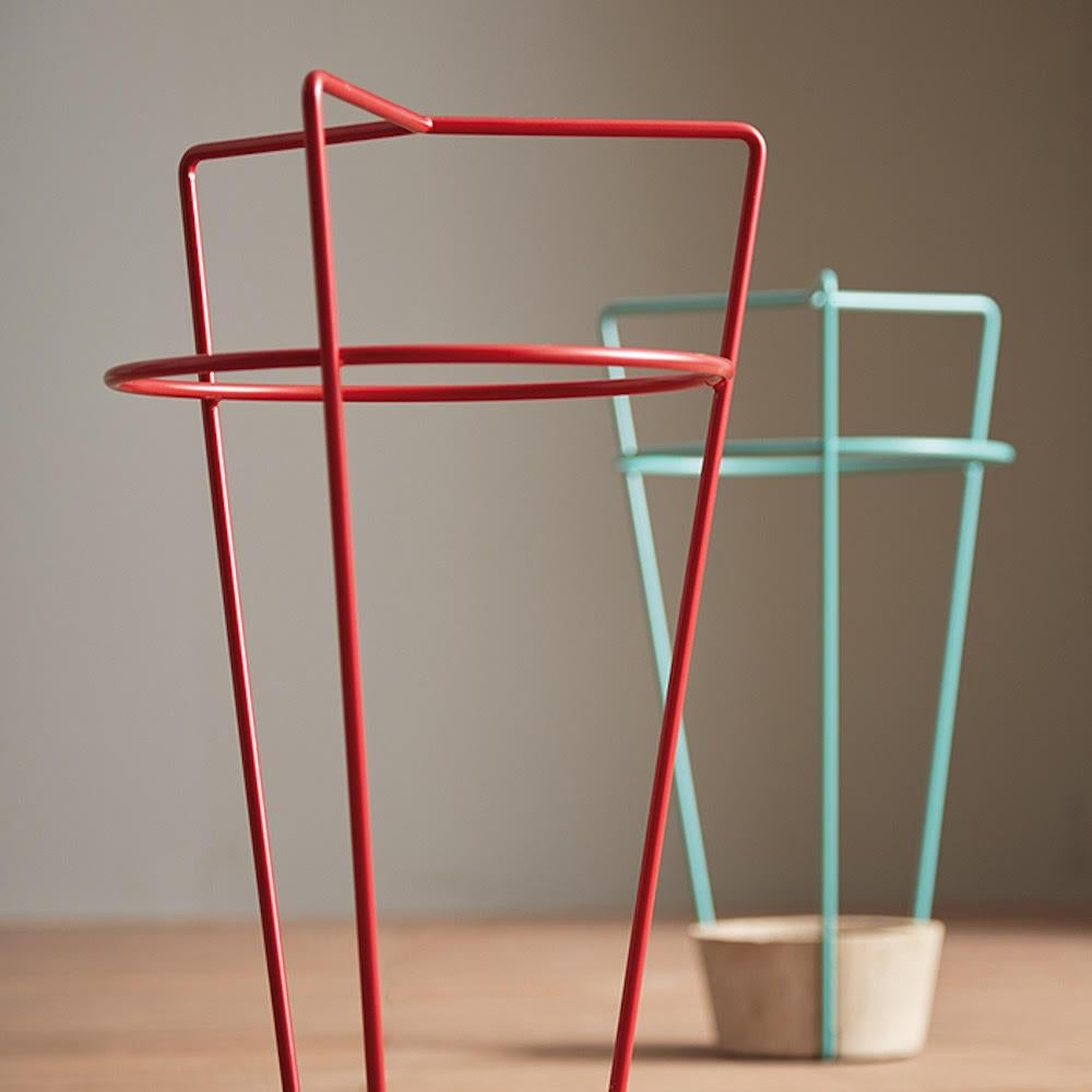 Contemporary 21st Century Modern Metal Umbrella Stand For Sale