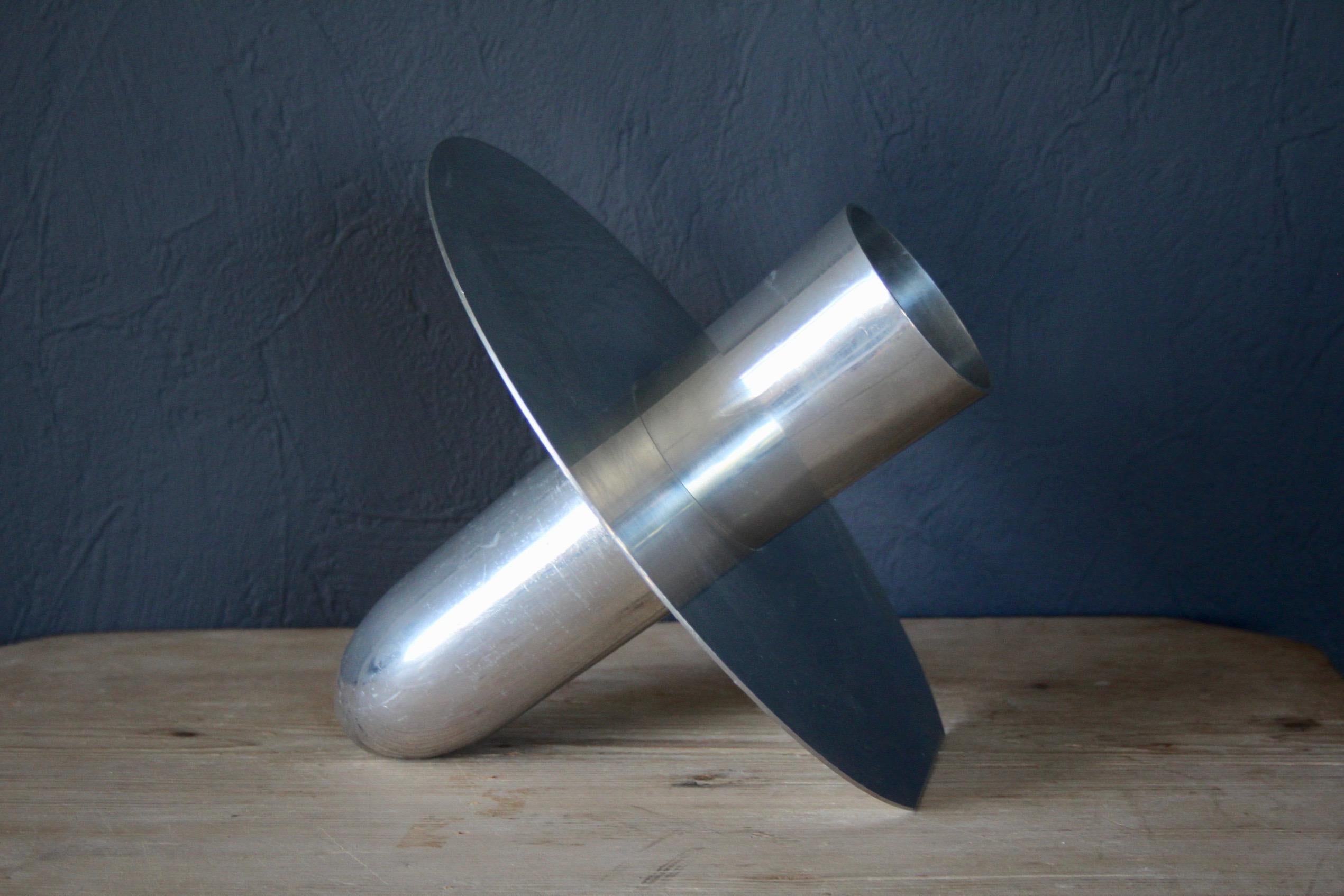 Metal vase.