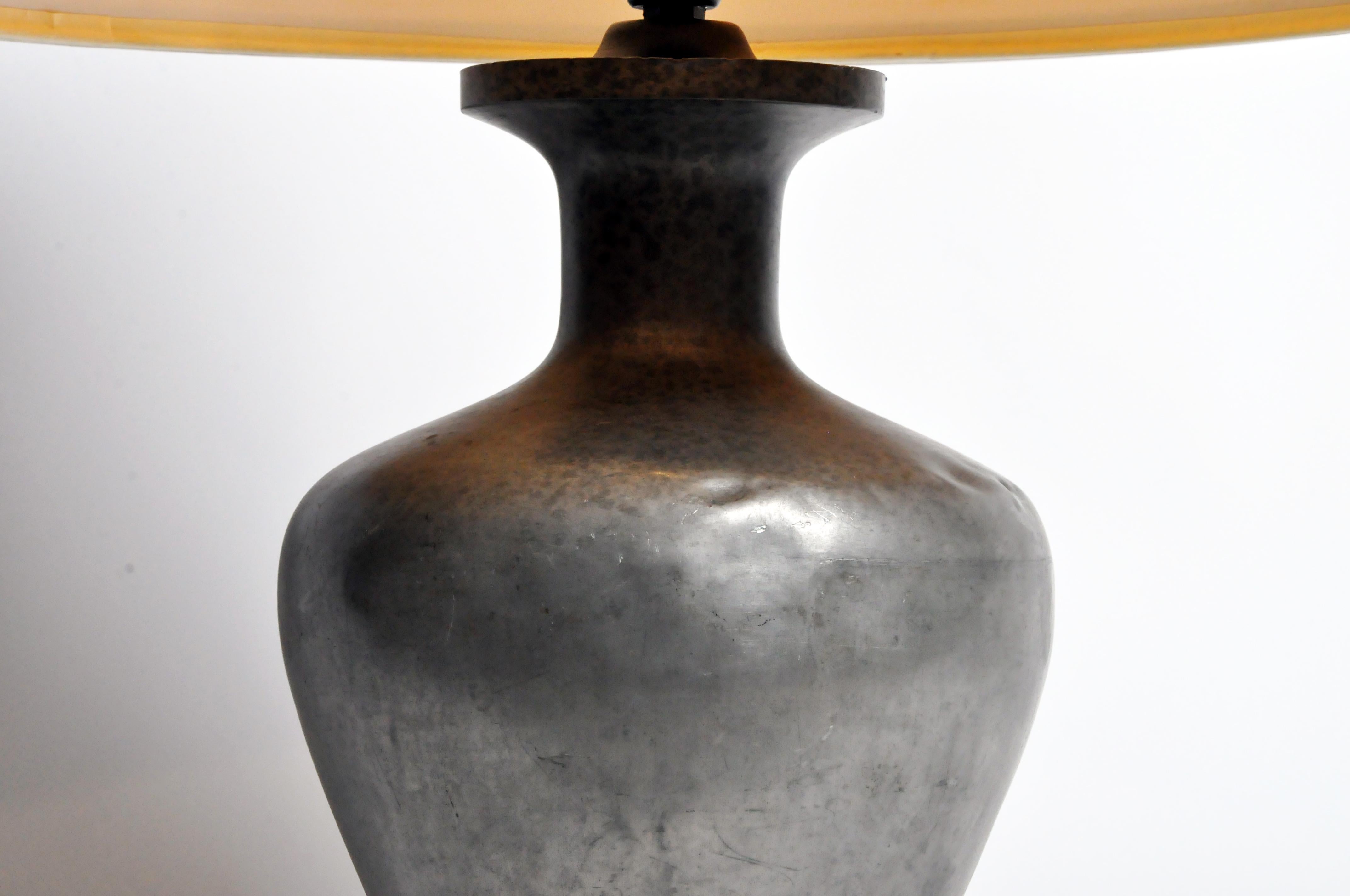 Late 20th Century Metal Vase Lamp