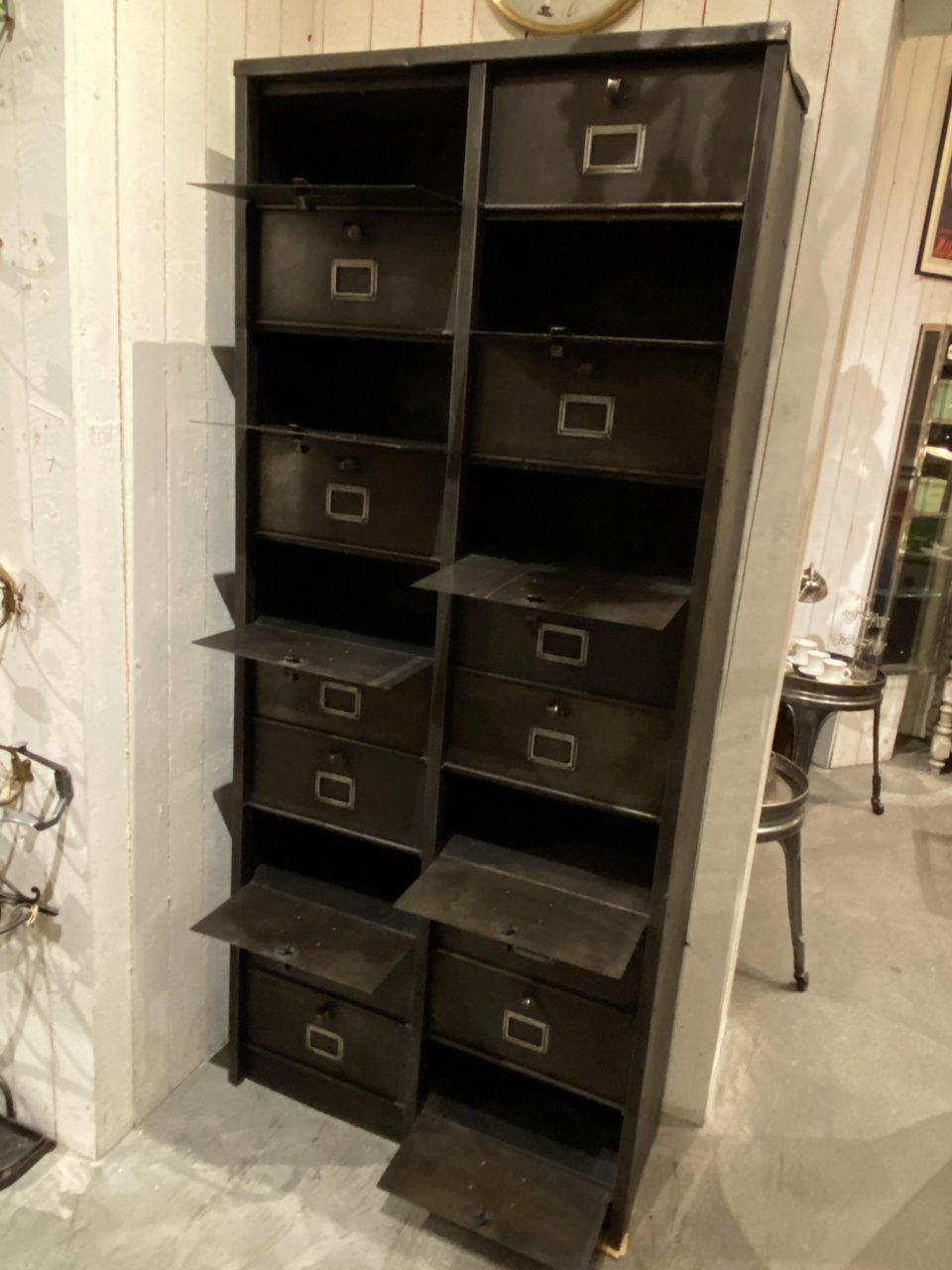 Metal Vintage Filing Cabinet, France 2