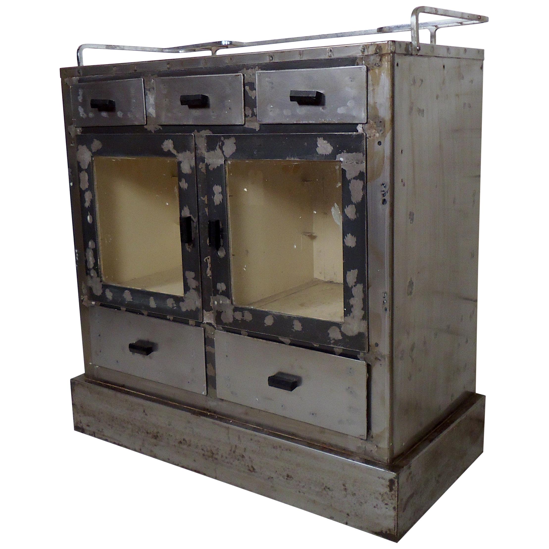Metal Vintage Industrial Cabinet