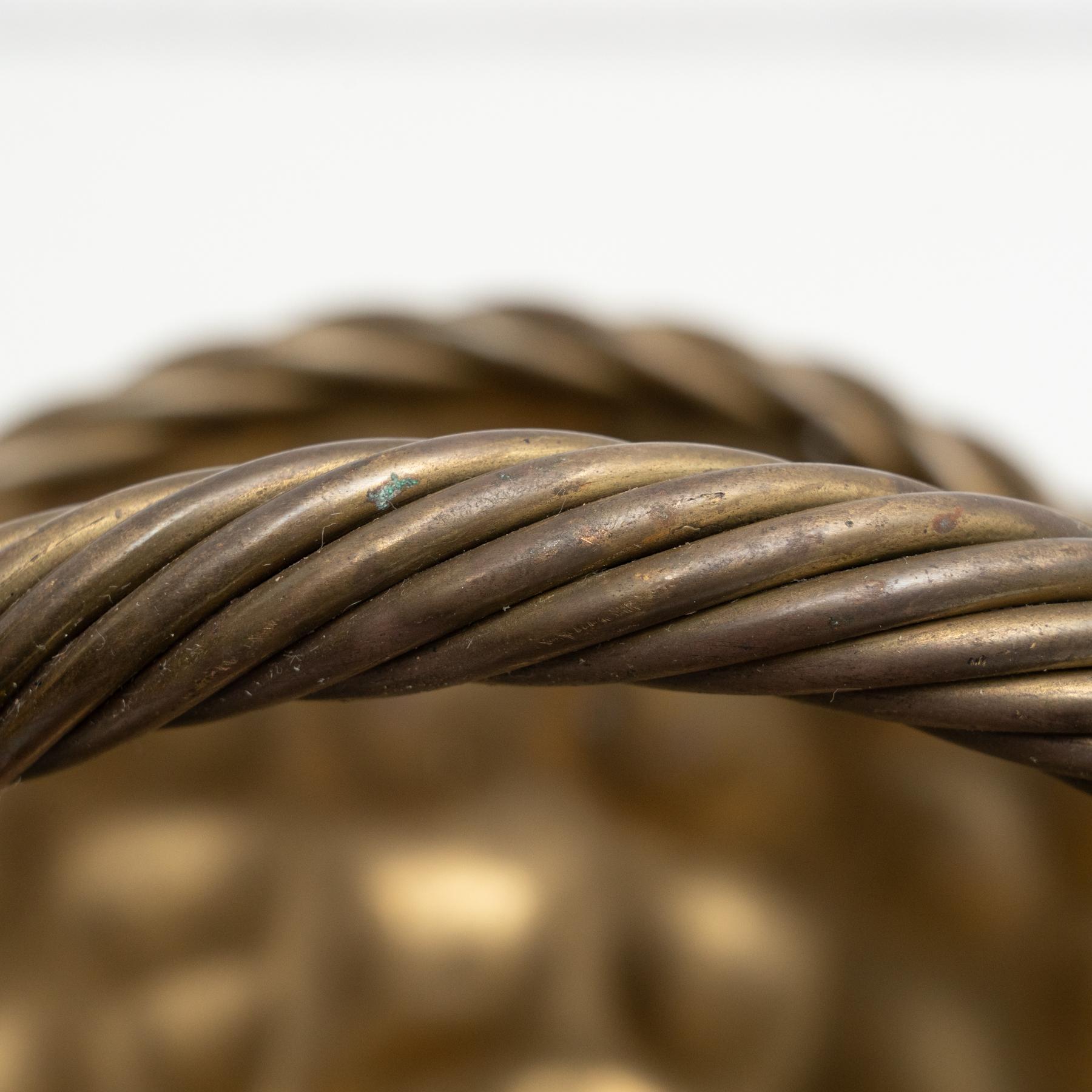 Panier en métal vintage de style pique-nique, circa 1940 en vente 5