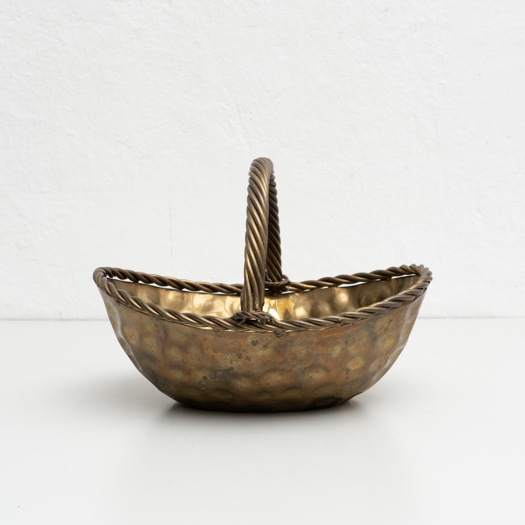 Panier en métal vintage de style pique-nique, circa 1940 Bon état - En vente à Barcelona, ES