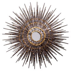 Vintage Large Detailed Mid-Century Metal Wall Art Sculpture, attributed to Ron Schmidt