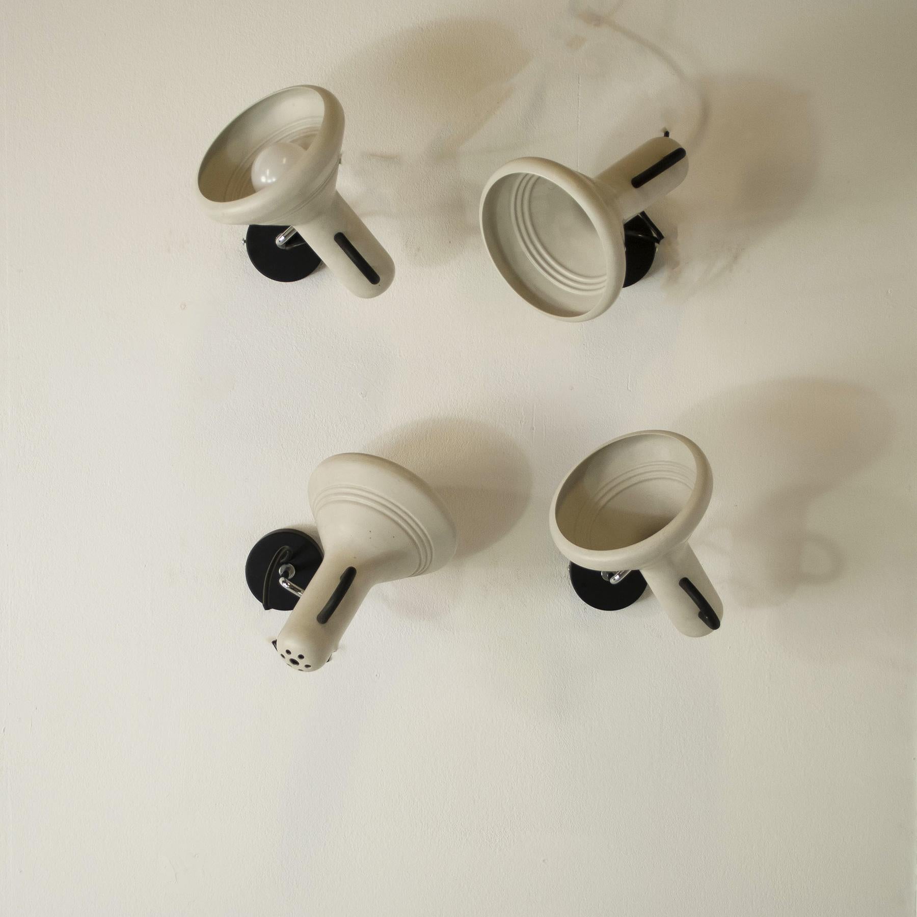 Mid-Century Modern Metal wall lamps late 1970s For Sale