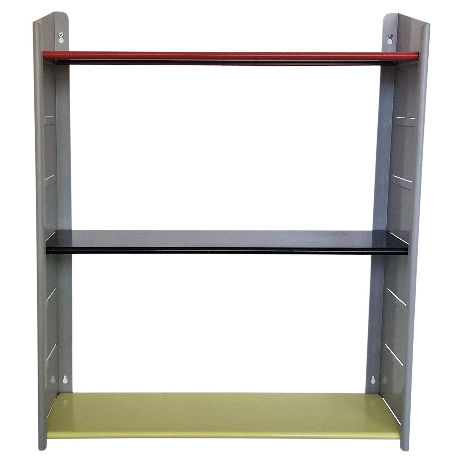 Metal Wall Mounted Shelving Unit by NVF, the Netherlands 1960's For Sale