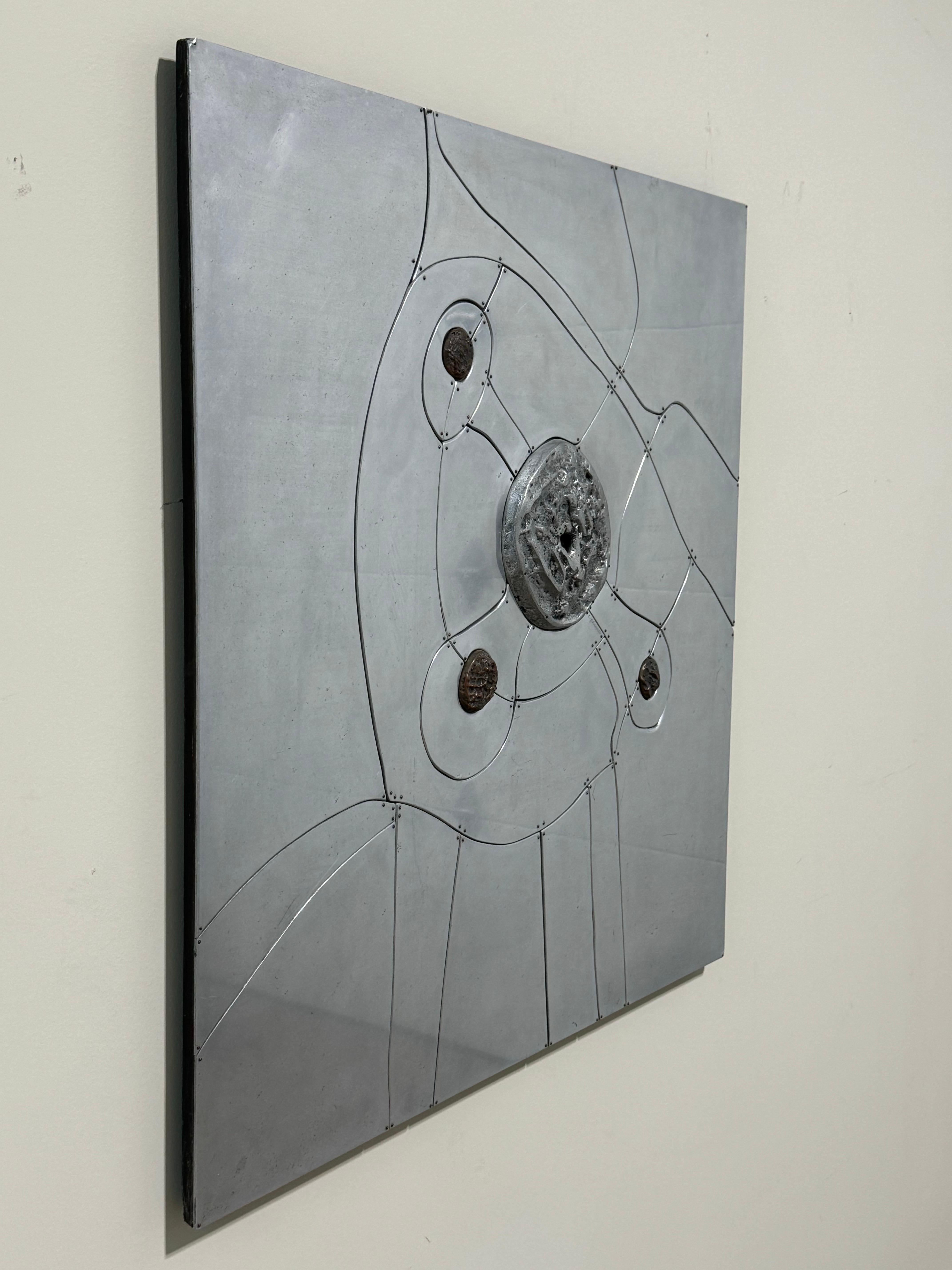 Metal Wall Relief by Charles Pebworth For Sale 3