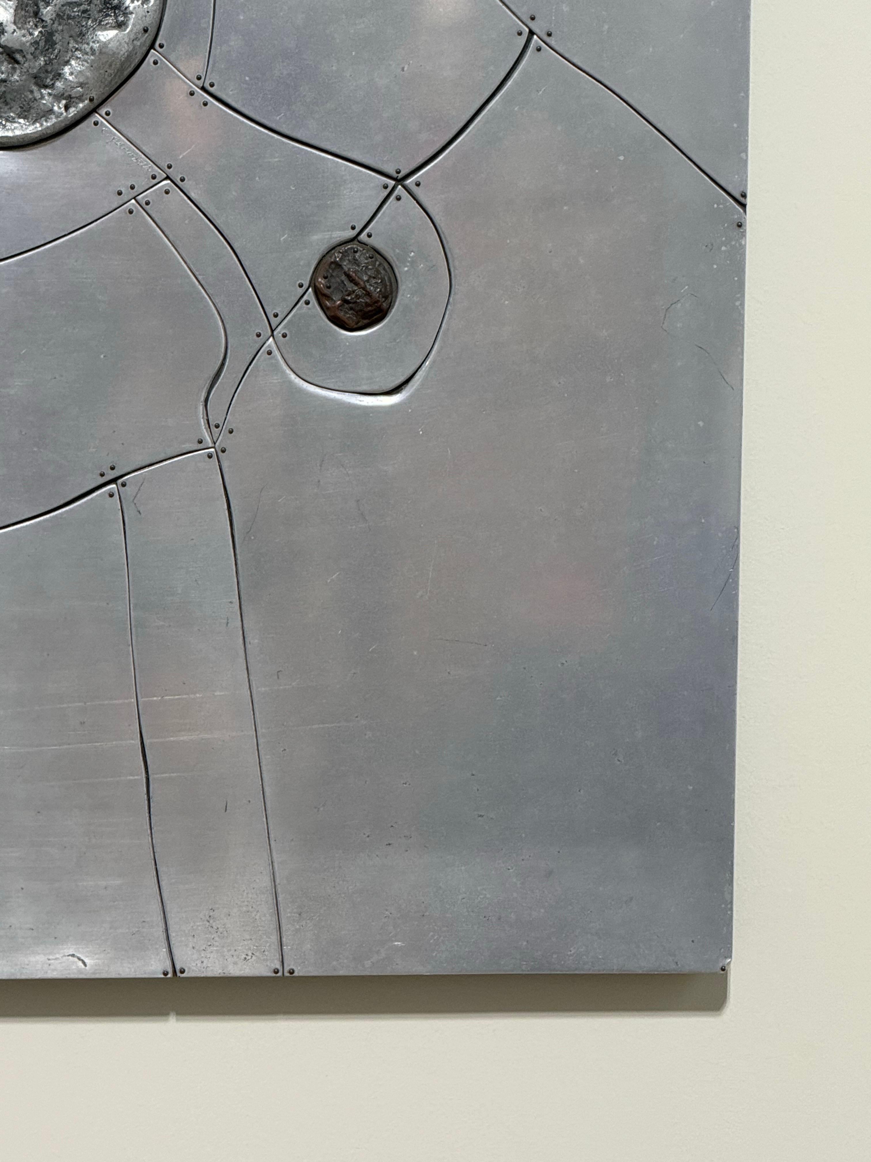 Metal Wall Relief by Charles Pebworth For Sale 8