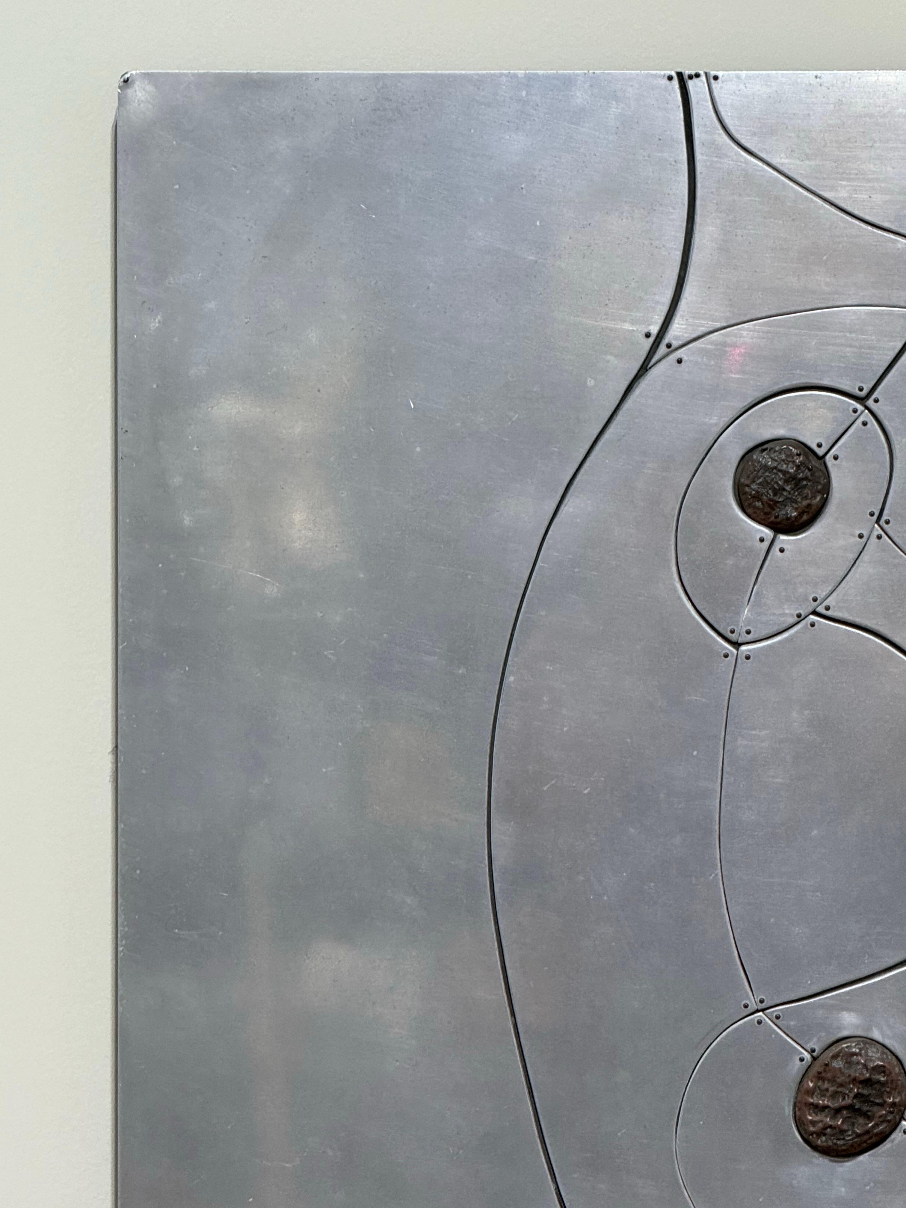 Late 20th Century Metal Wall Relief by Charles Pebworth For Sale