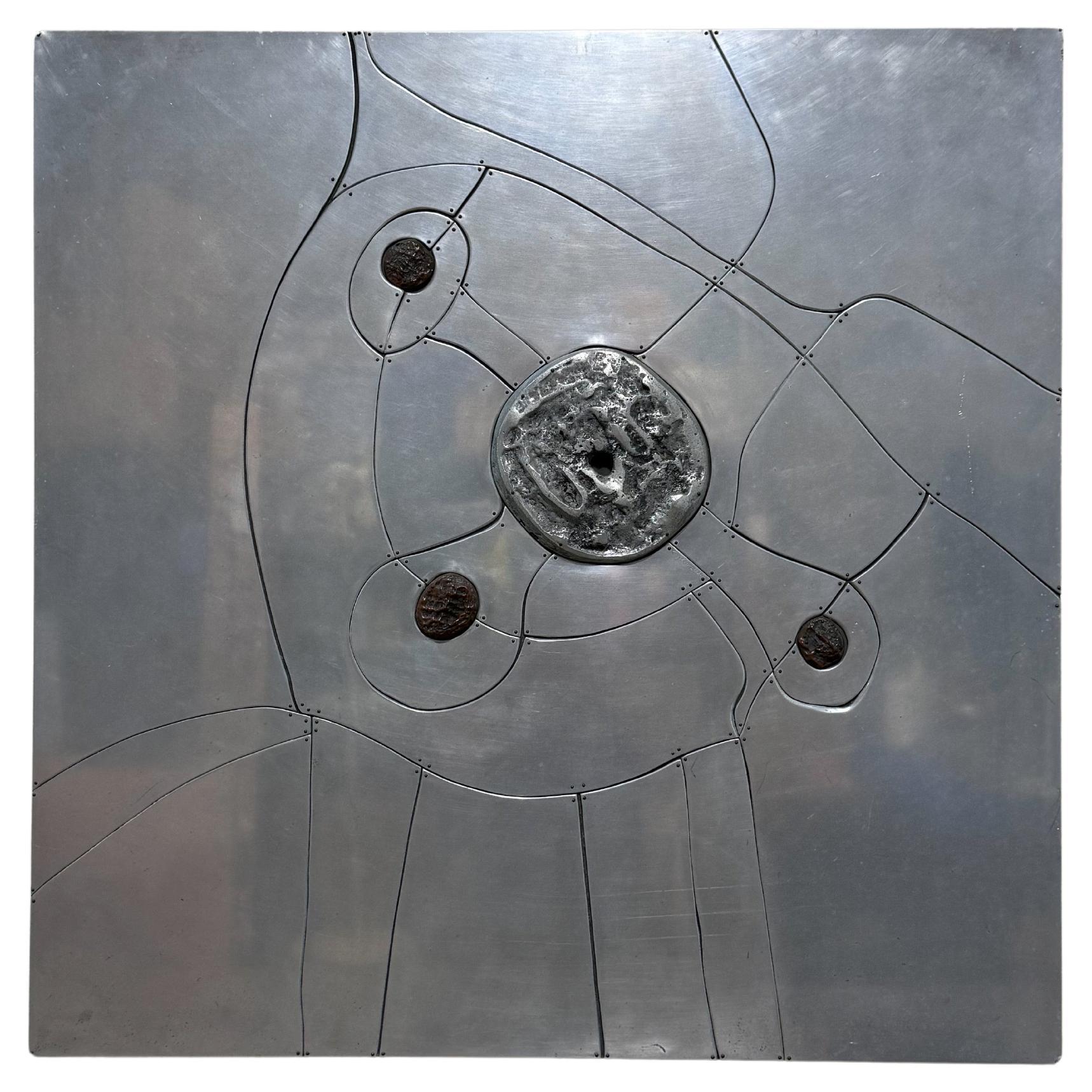 Metal Wall Relief by Charles Pebworth For Sale