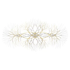 49"x23" Metal Wall Sculpture in Brass and Stainless, #649 Available now