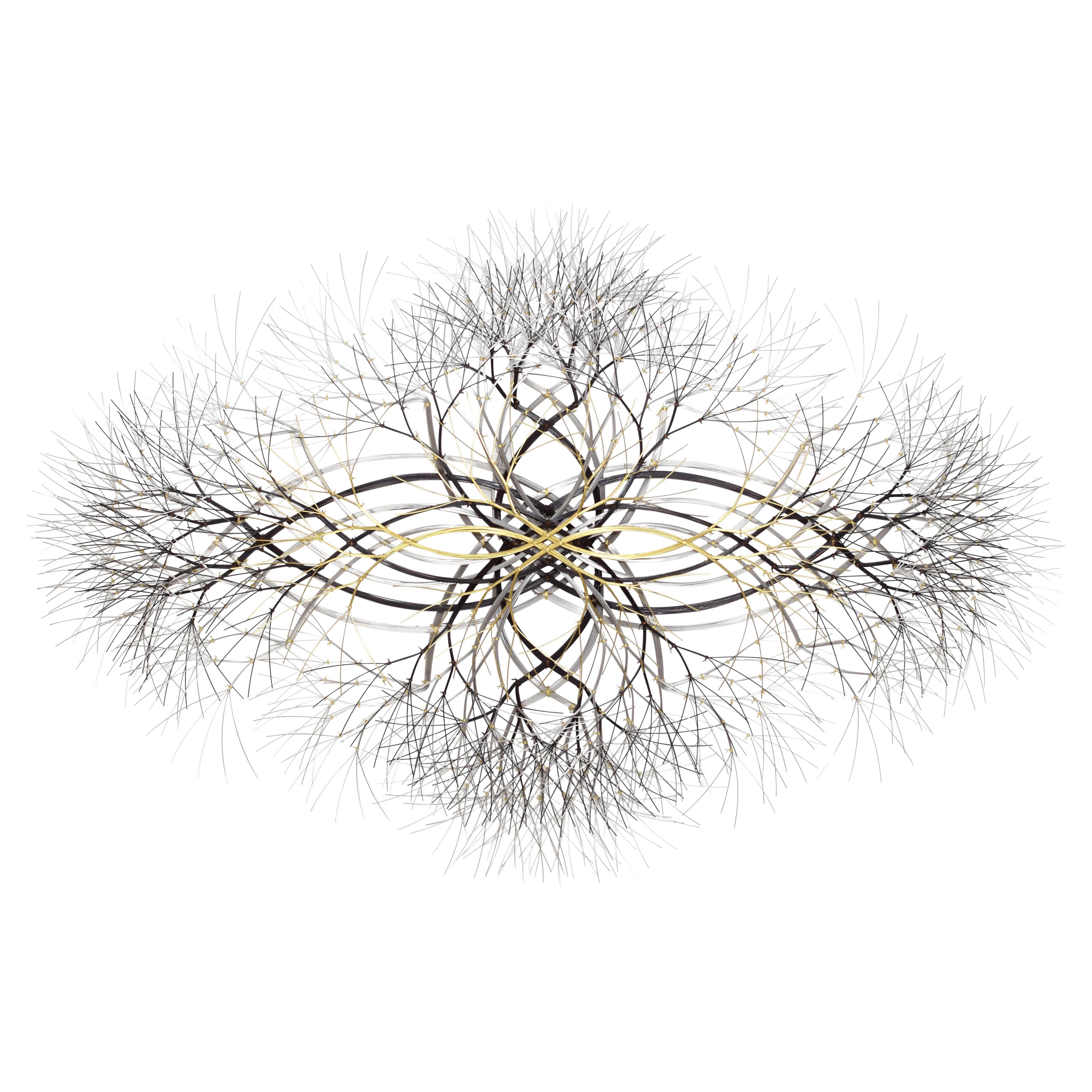 Abstract Wall Sculpture in Iron, Bronze and Copper For Sale at 1stDibs