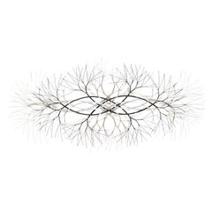 49""x22"" Metall-Wandskulptur in Bronze und Edelstahl, #648 Jetzt erhältlich