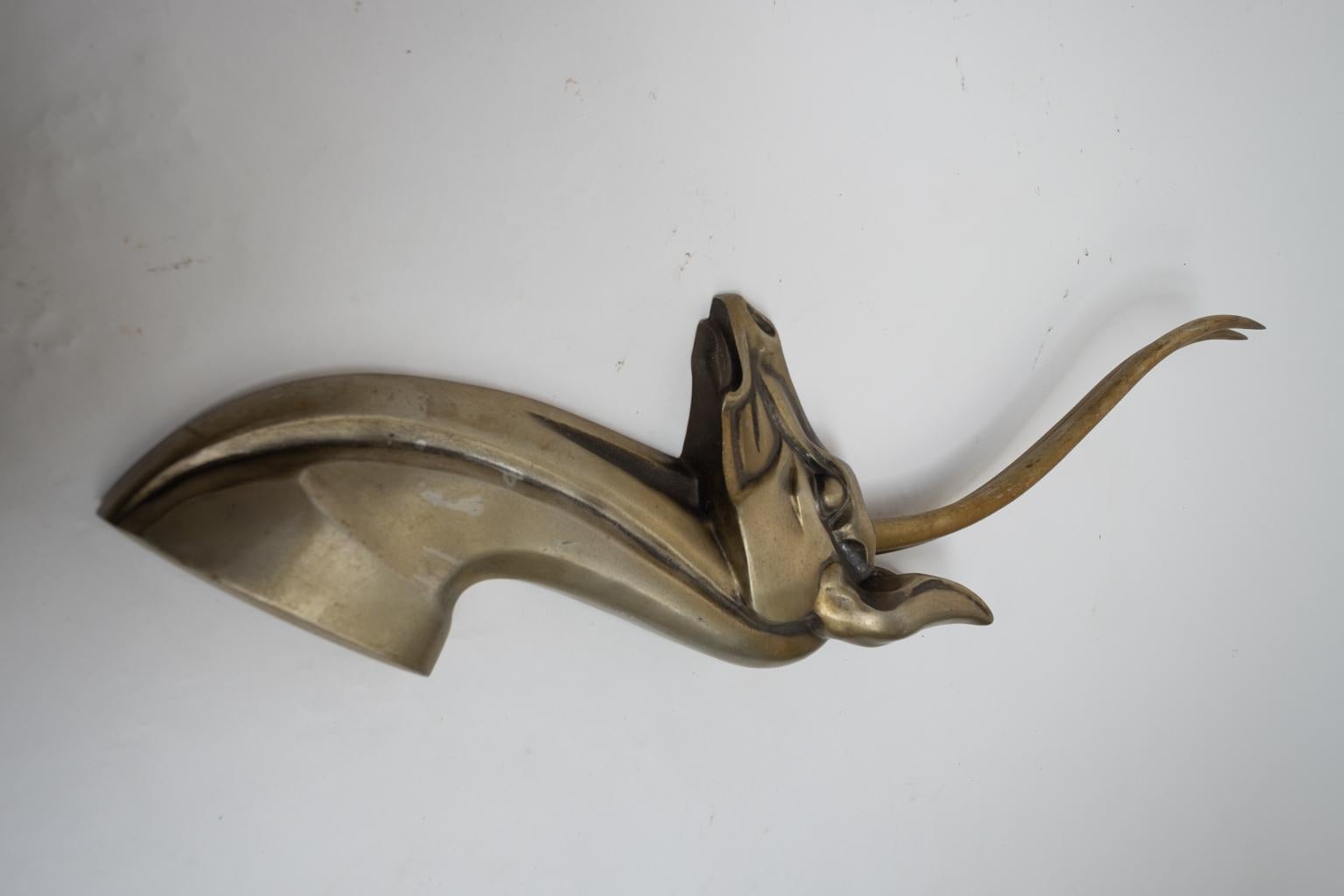 Art Deco Metal Wall Sculptures Antelopes or Gazelles by Jacques Richard For Sale