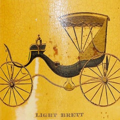 Metal wastepaper basket "Light Brett" lithograph print by Arthur A. Kaplan Co.