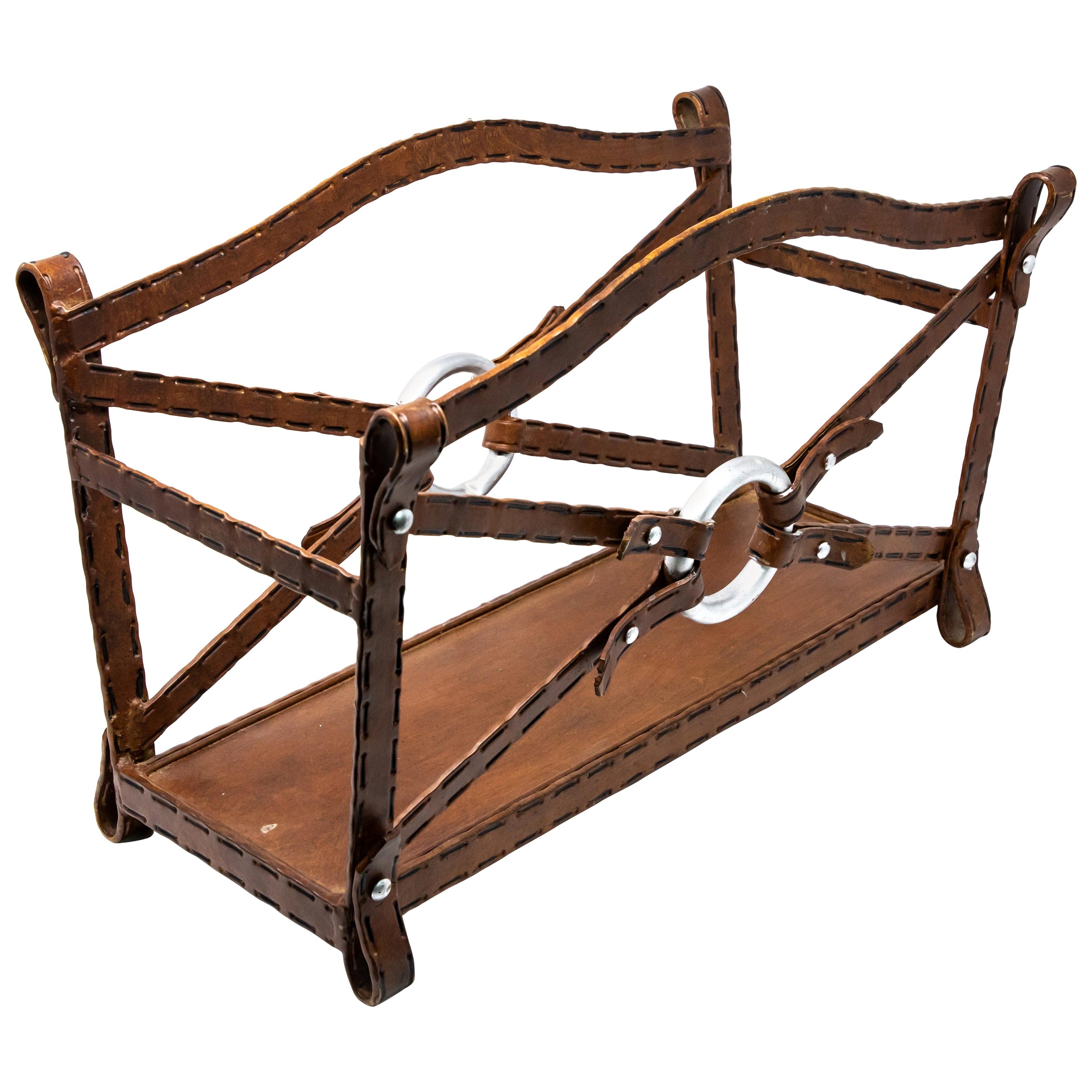 Metal Western Themed Magazine Rack For Sale