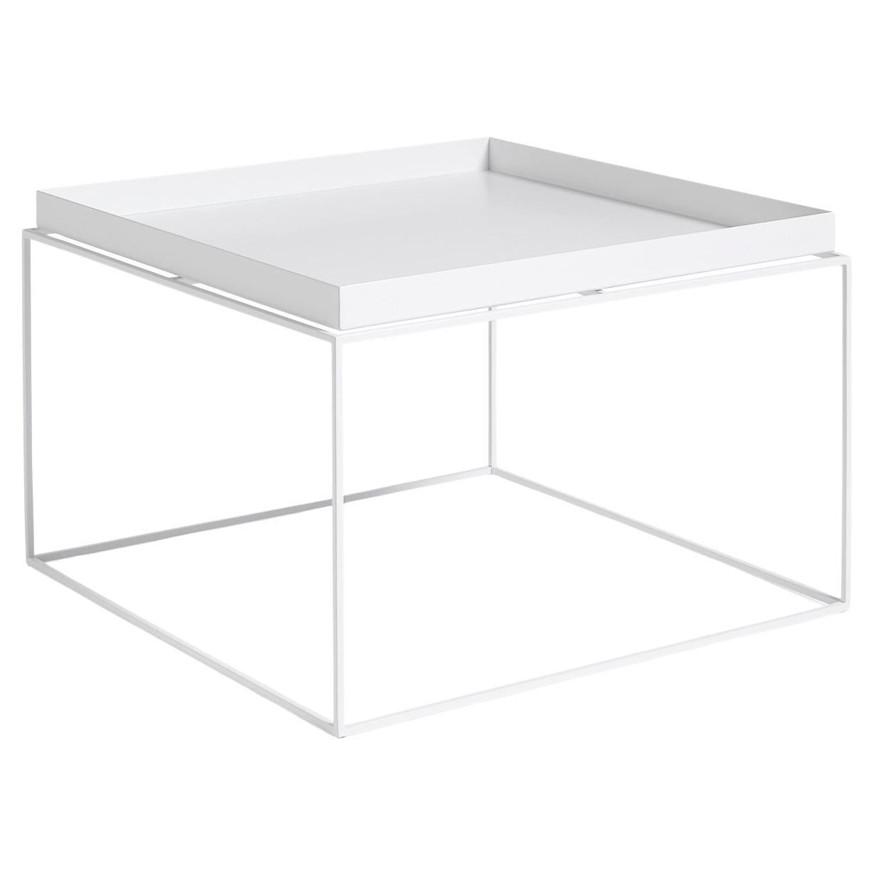 Table basse / table d'appoint à plateau blanc en métal par Hay 