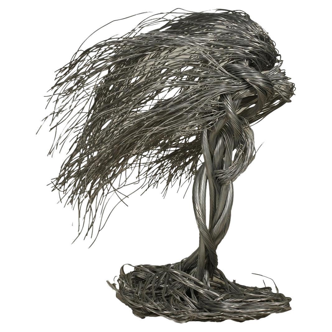 Upstract Wire Metal Wire Abstract Sculpture For Sale at 1stDibs
