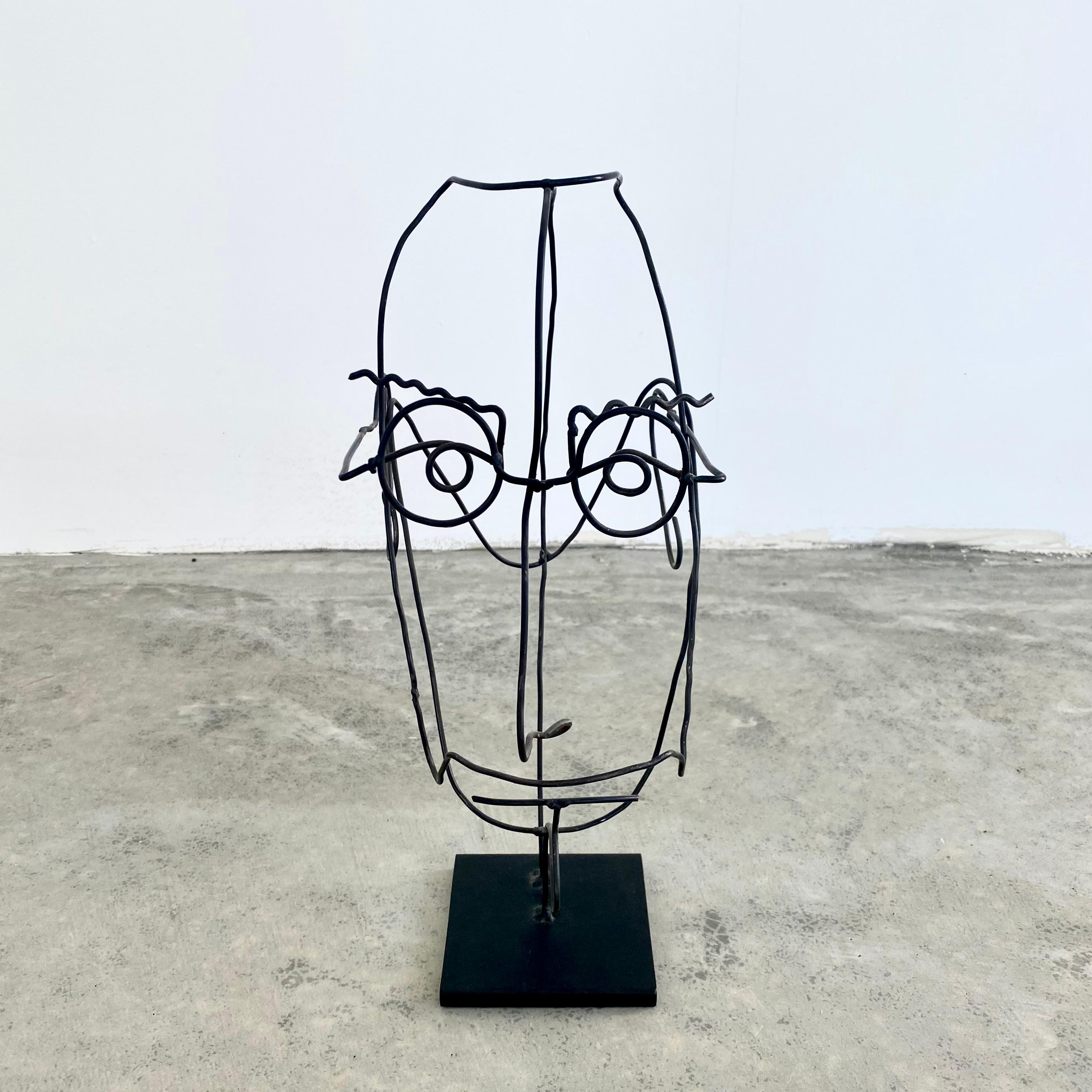 Metal Wire Face Sculpture 4