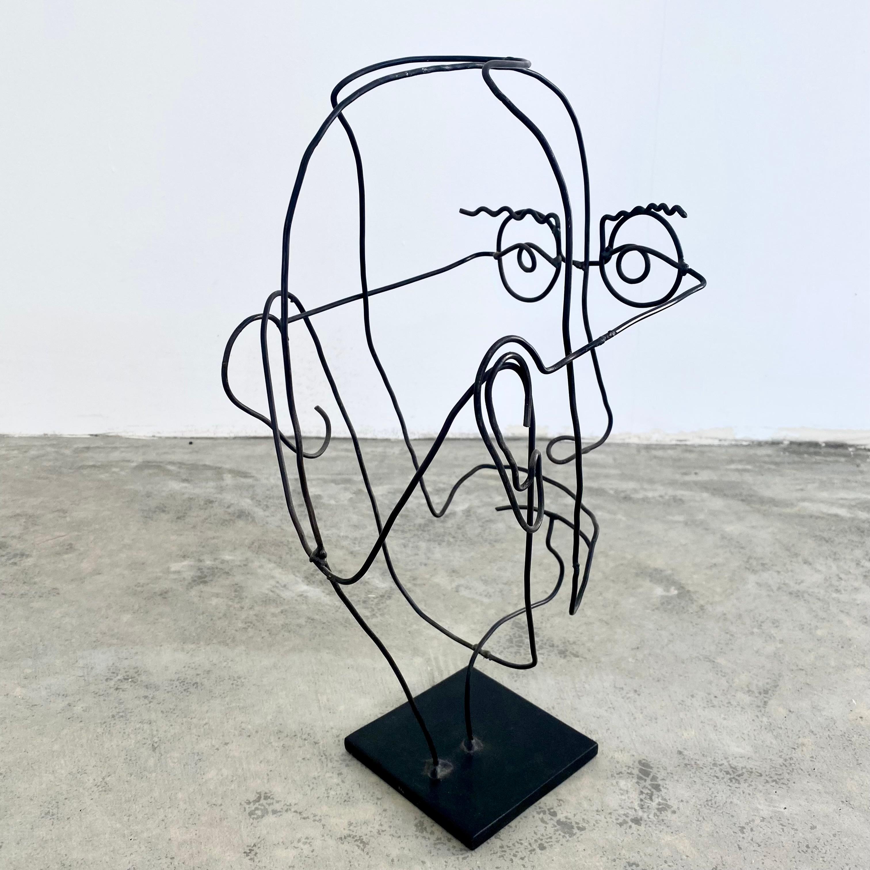 Metal Wire Face Sculpture 5