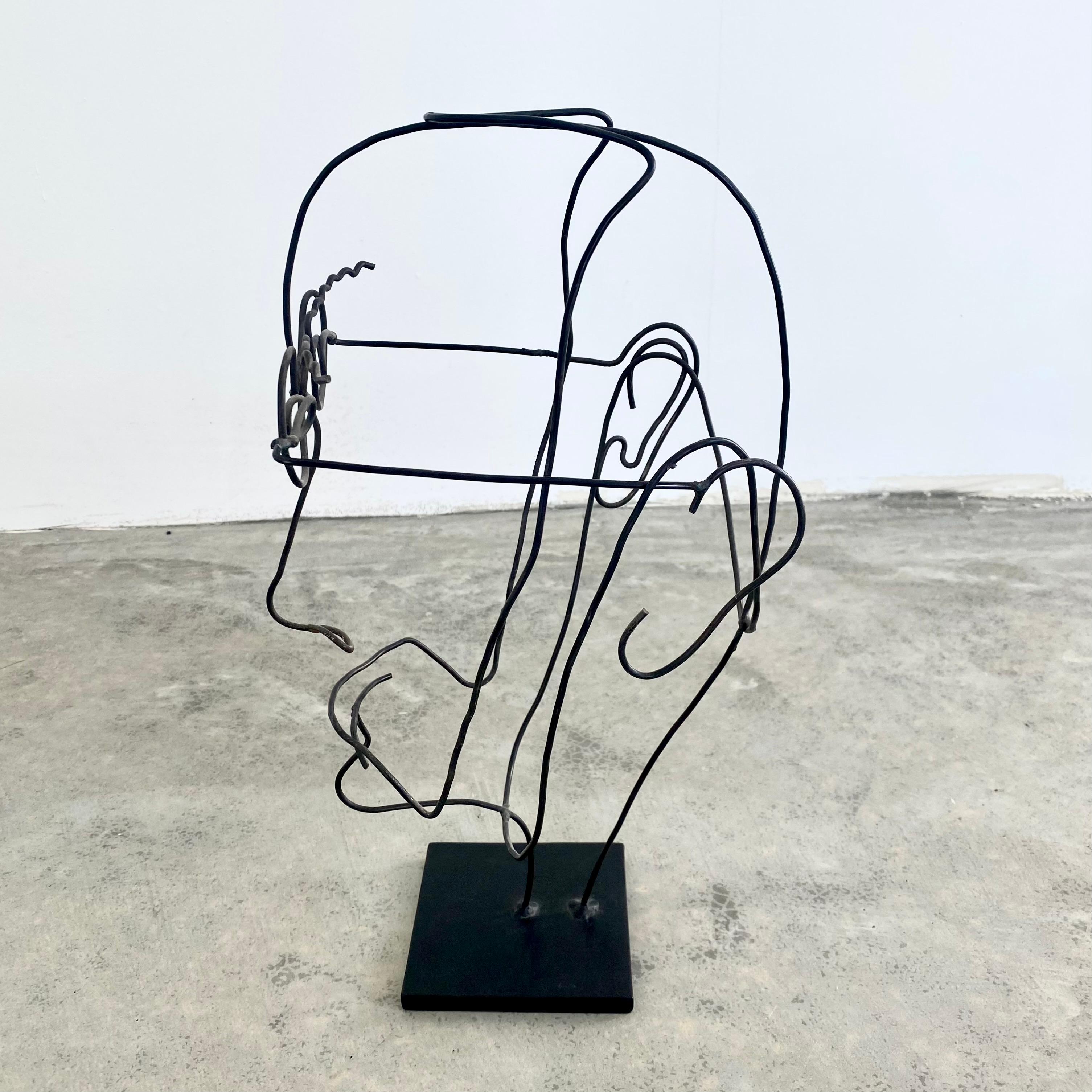 wire dog sculpture