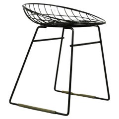 Vintage Metal wire stool KM05 by Cees Braakman and Adriaan Dekker for Pastoe, 1950s